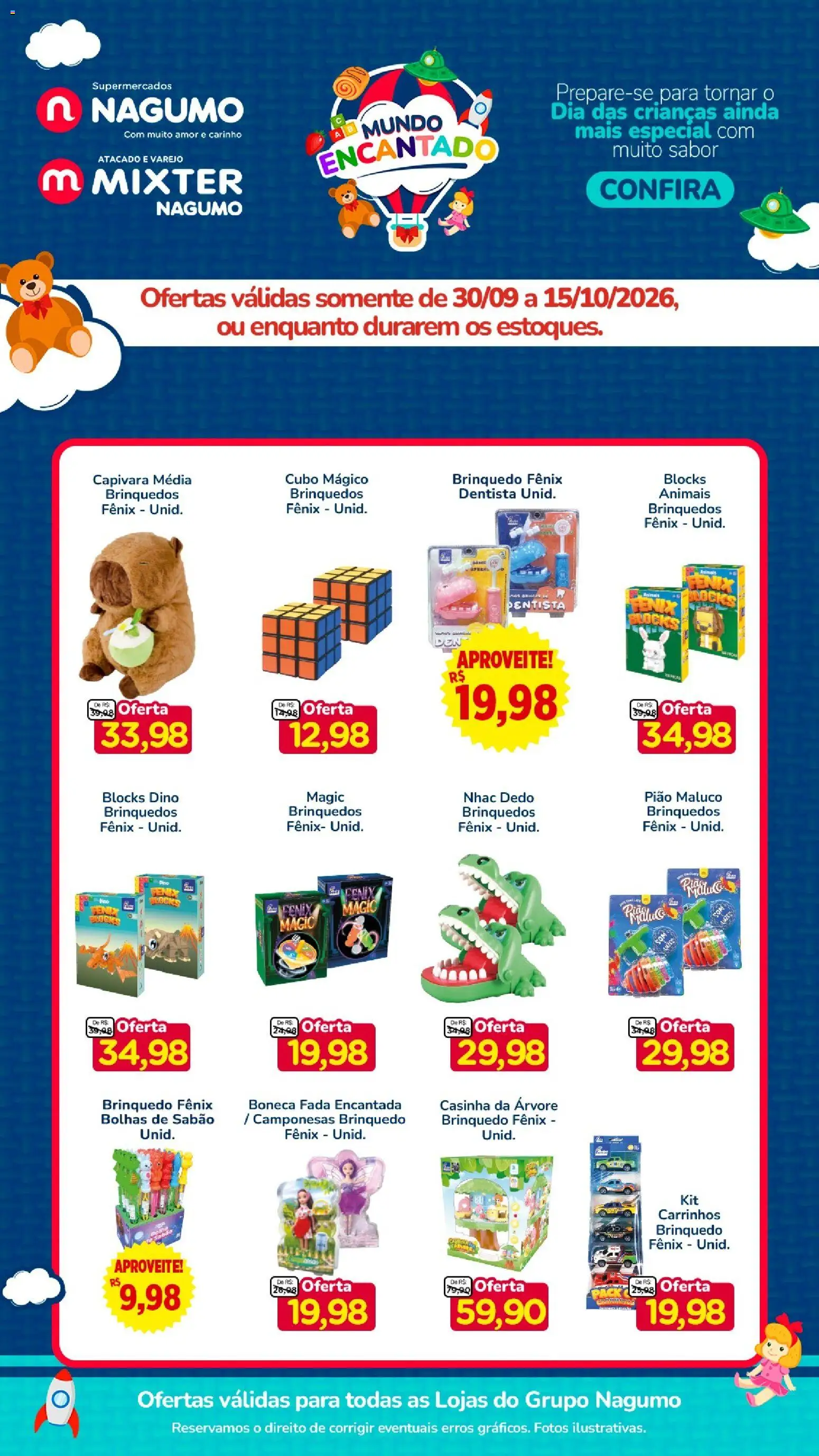 Nagumo Folheto - válido de 30/09/2026 | Página: 1 | Produtos: Sabão, Brinquedos, Boneca