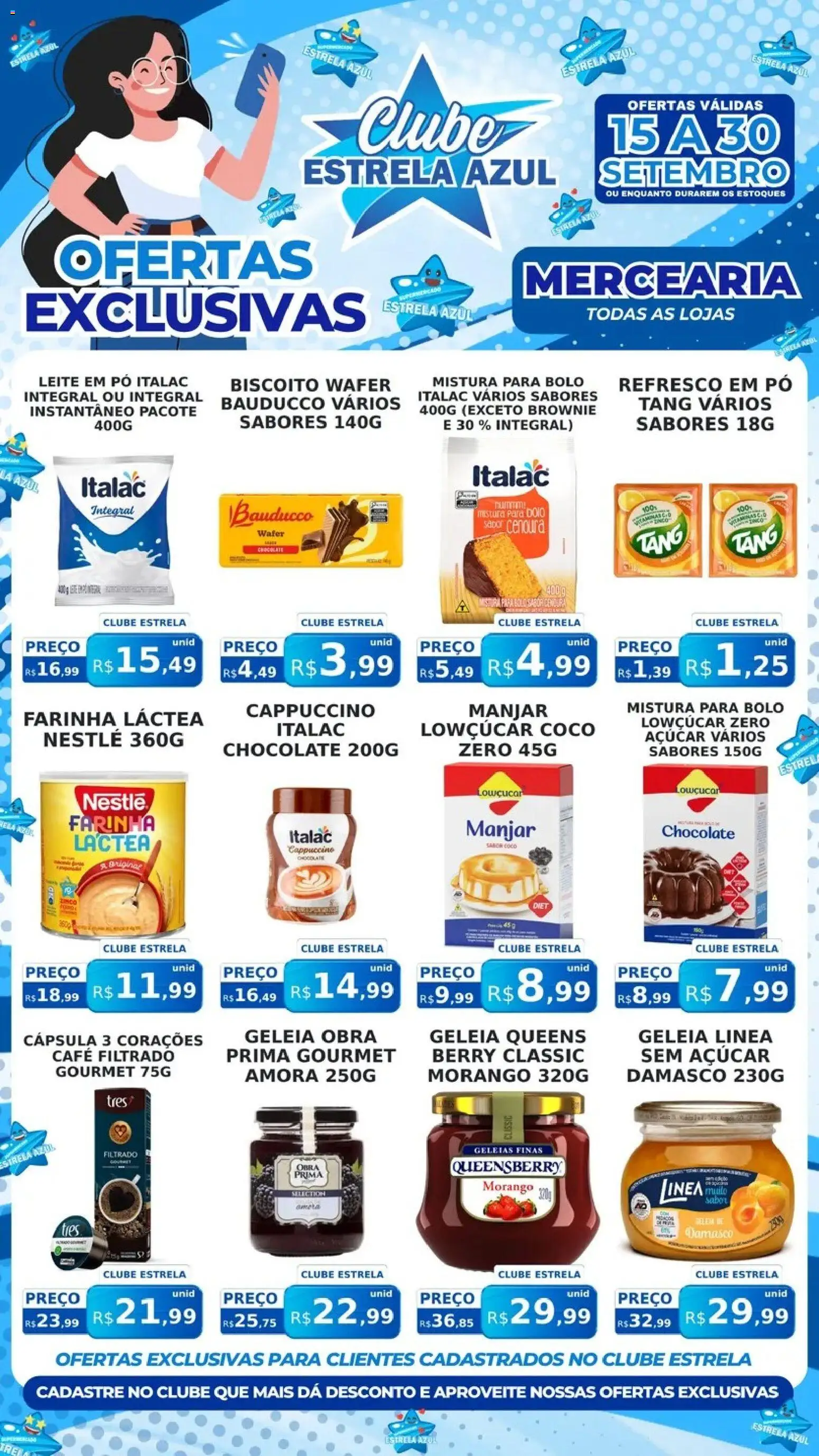 Estrela Azul Folheto - válido de 15/09/2026 | Página: 4 | Produtos: Pó, Chocolate, Geleia, Açúcar