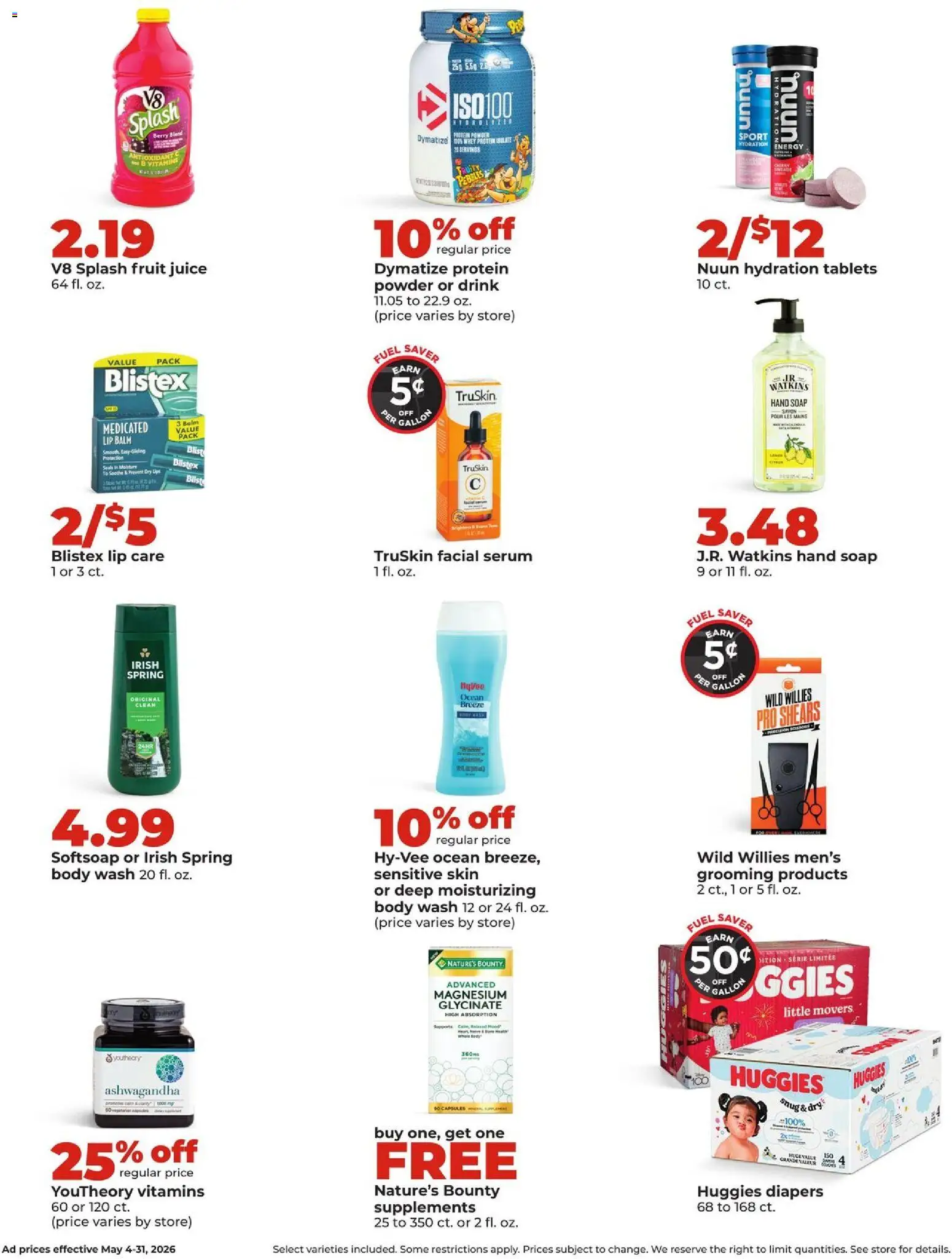 HyVee Monthly Ad - valid from 04.05.2026 | Page: 13 | Products: Magnesium, Powder, Soap, Body Wash