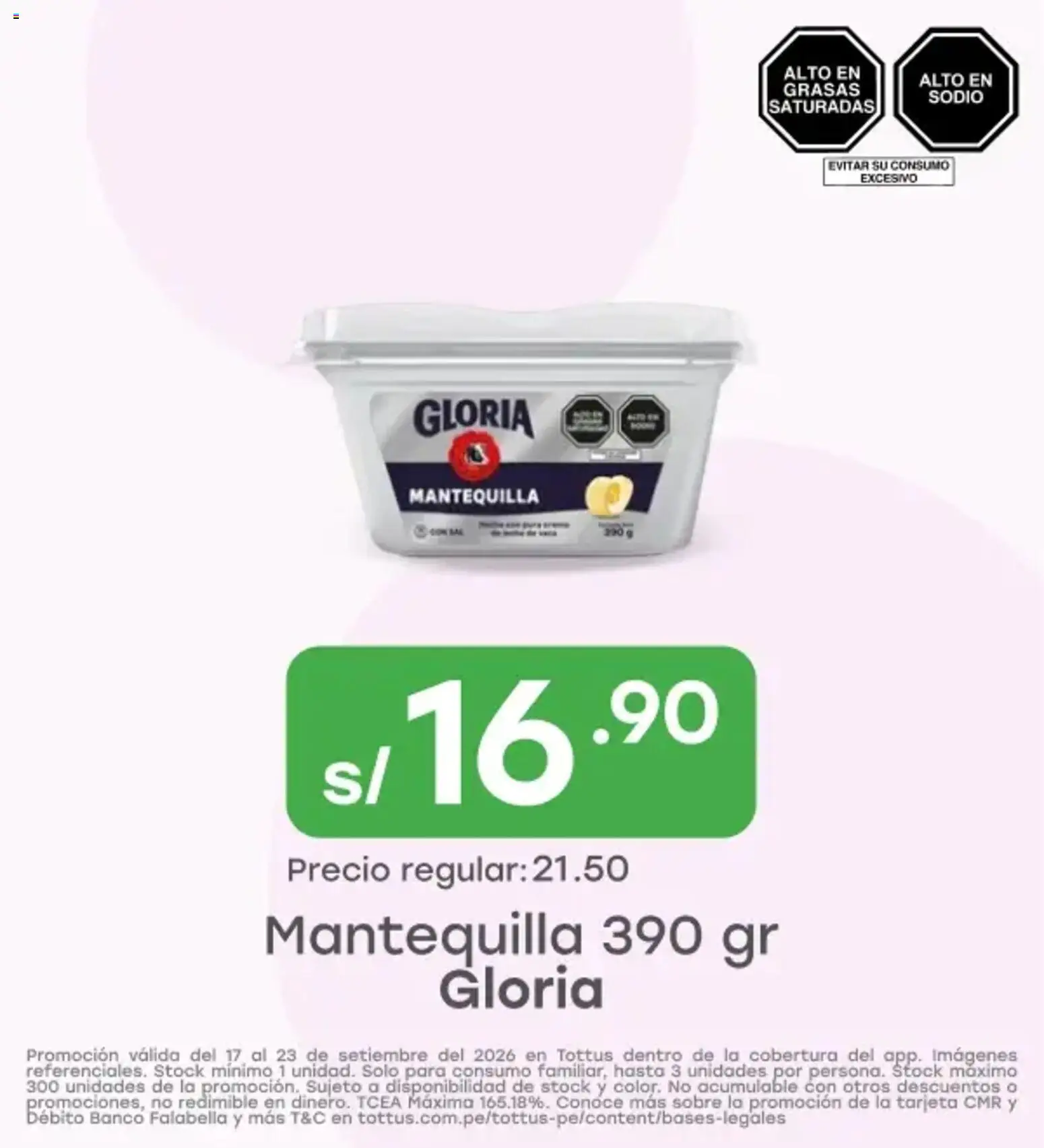 Catálogo Tottus válido desde 17/09/2026 | Página: 6 | Productos: Mantequilla