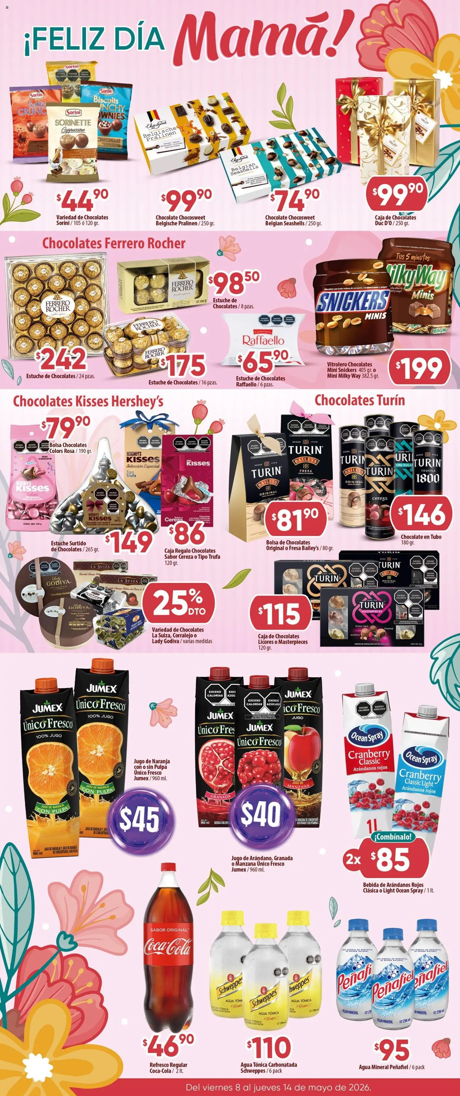 Nuevas ofertas de Calimax válidas en toda la República Mexicana desde el 08.05.2026. ¡Encuentra las mejores ofertas en Calimax folleto Mexicali y SLRC! | Página: 3 | Productos: Bolsa, Leche, Chocolate, Caja