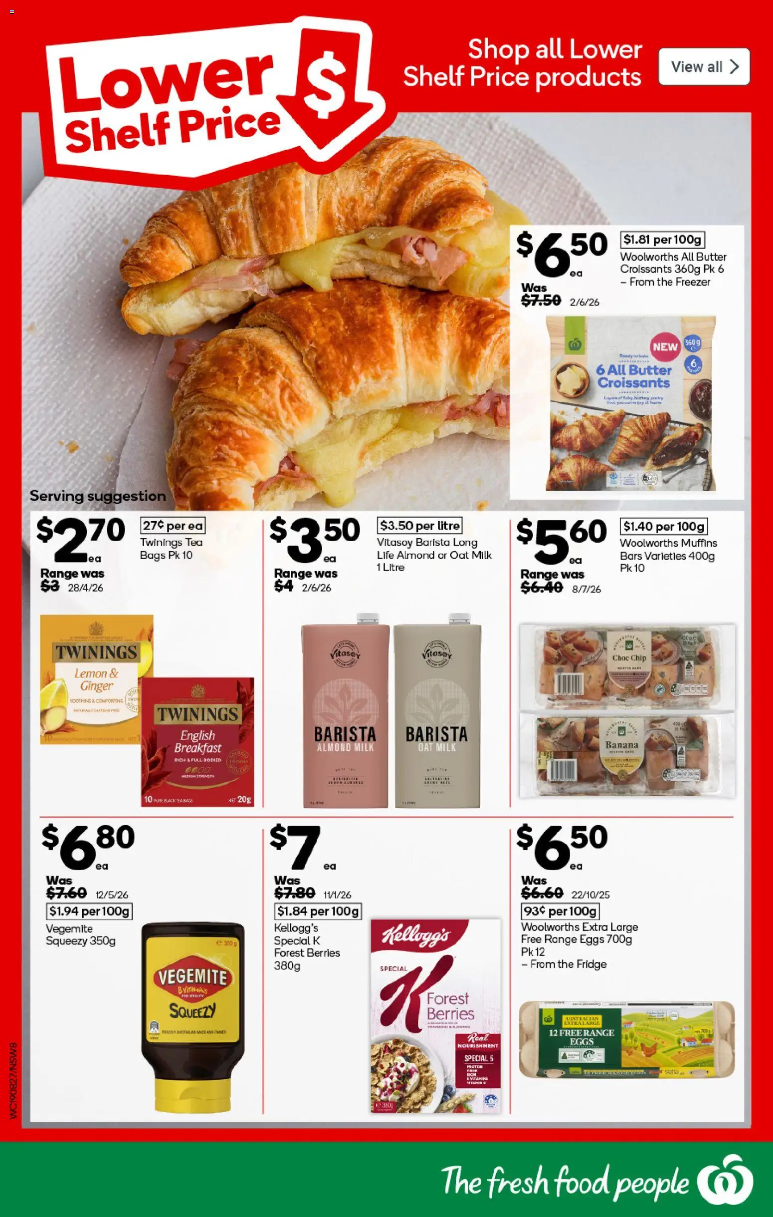 Woolworths catalogue - valid from 19/08/2026 | Page: 8 | Products: Butter, Eggs, Vegemite, Freezer