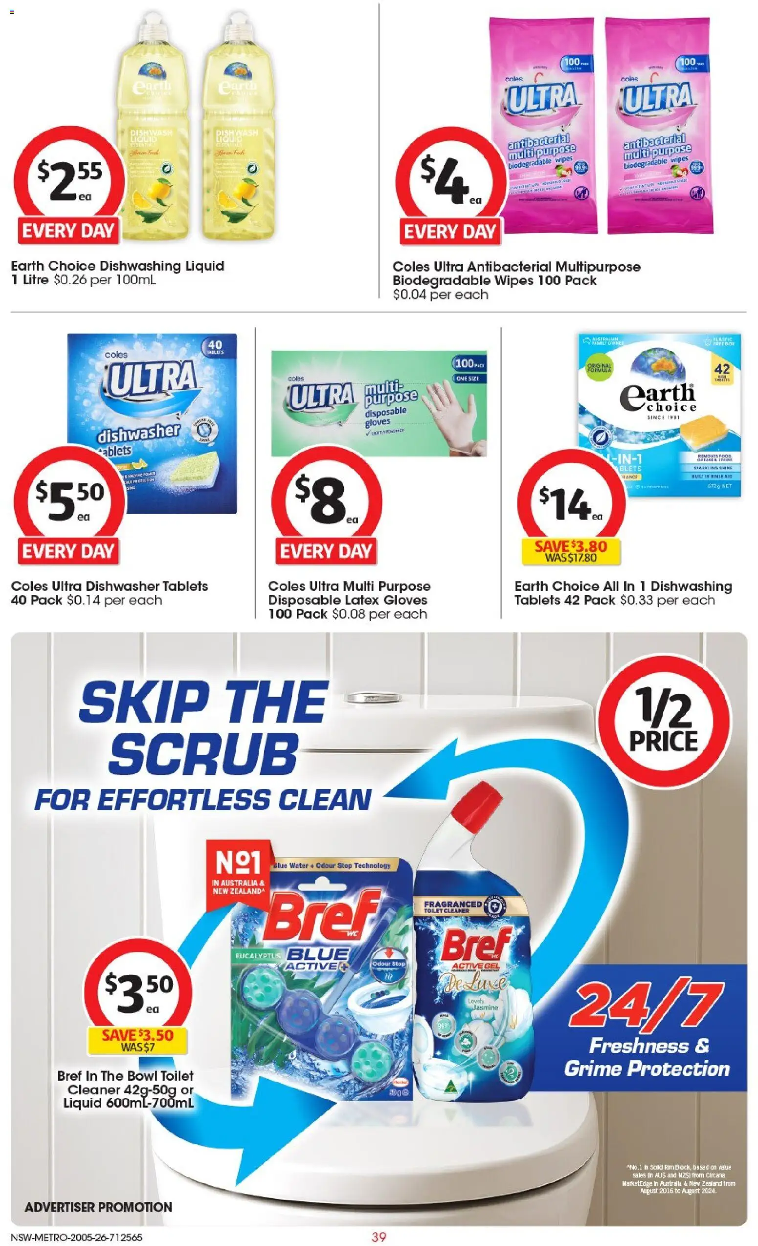 Coles catalogue - valid from 19.05.2026 | Page: 39 | Products: Cleaner, Water, Multipurpose, Dishwasher