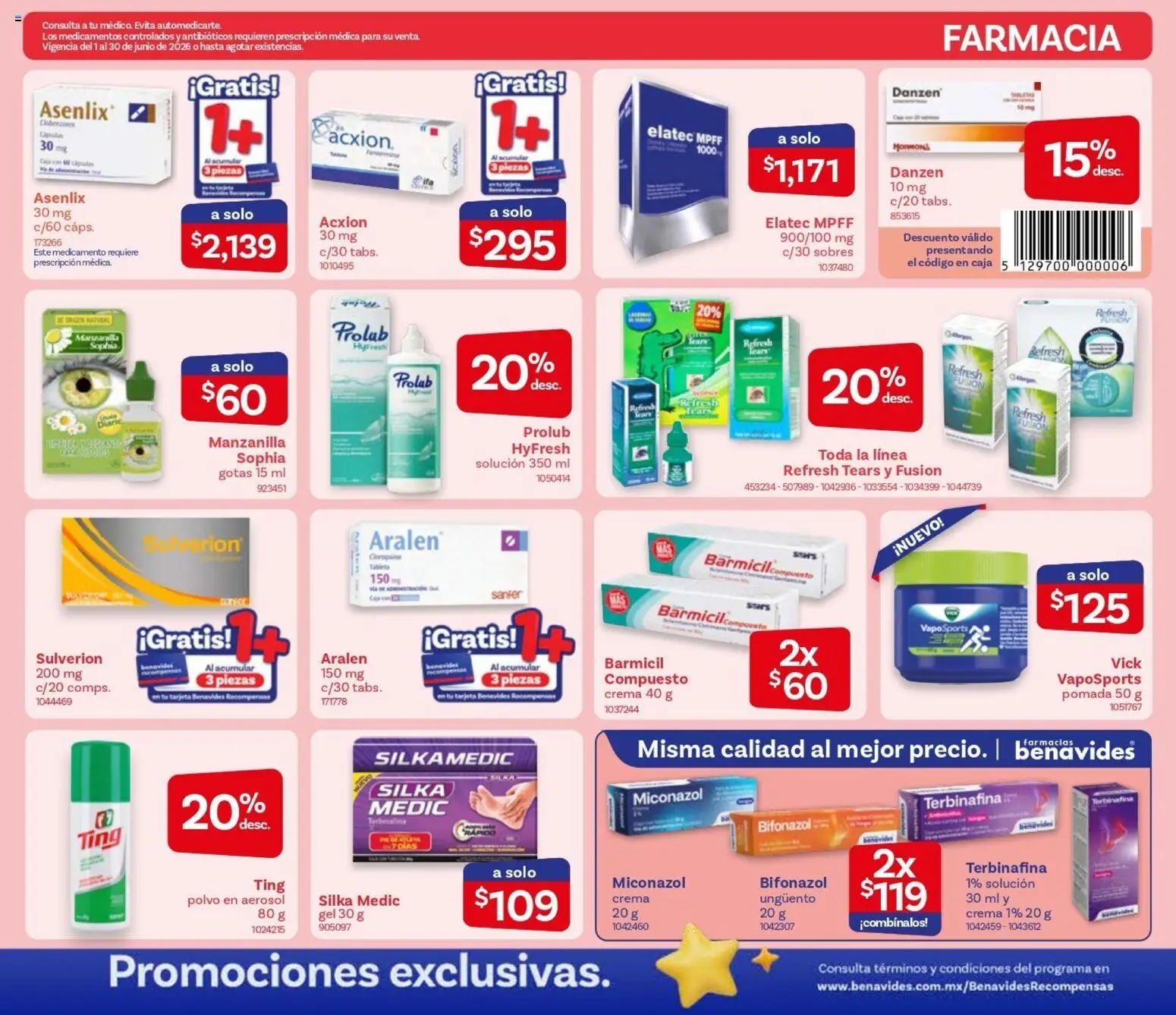 Nuevas ofertas de Farmacia Benavides válidas en toda la República Mexicana desde el 01.06.2026. ¡Encuentra las mejores ofertas en Farmacia Benavides catálogo! | Página: 13
