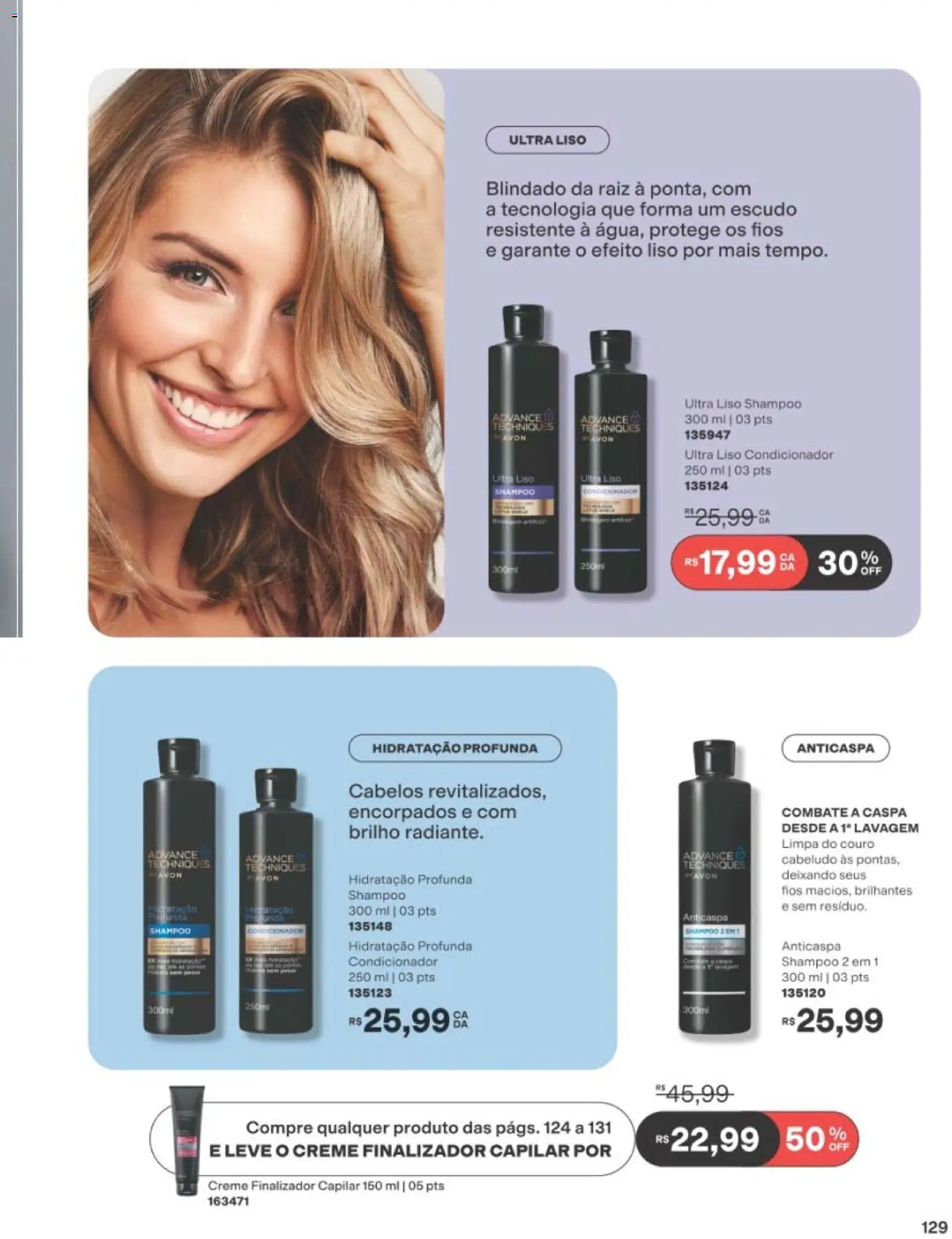 Avon Folheto - válido de 10/08/2026 | Página: 129 | Produtos: Shampoo, Condicionador, Creme