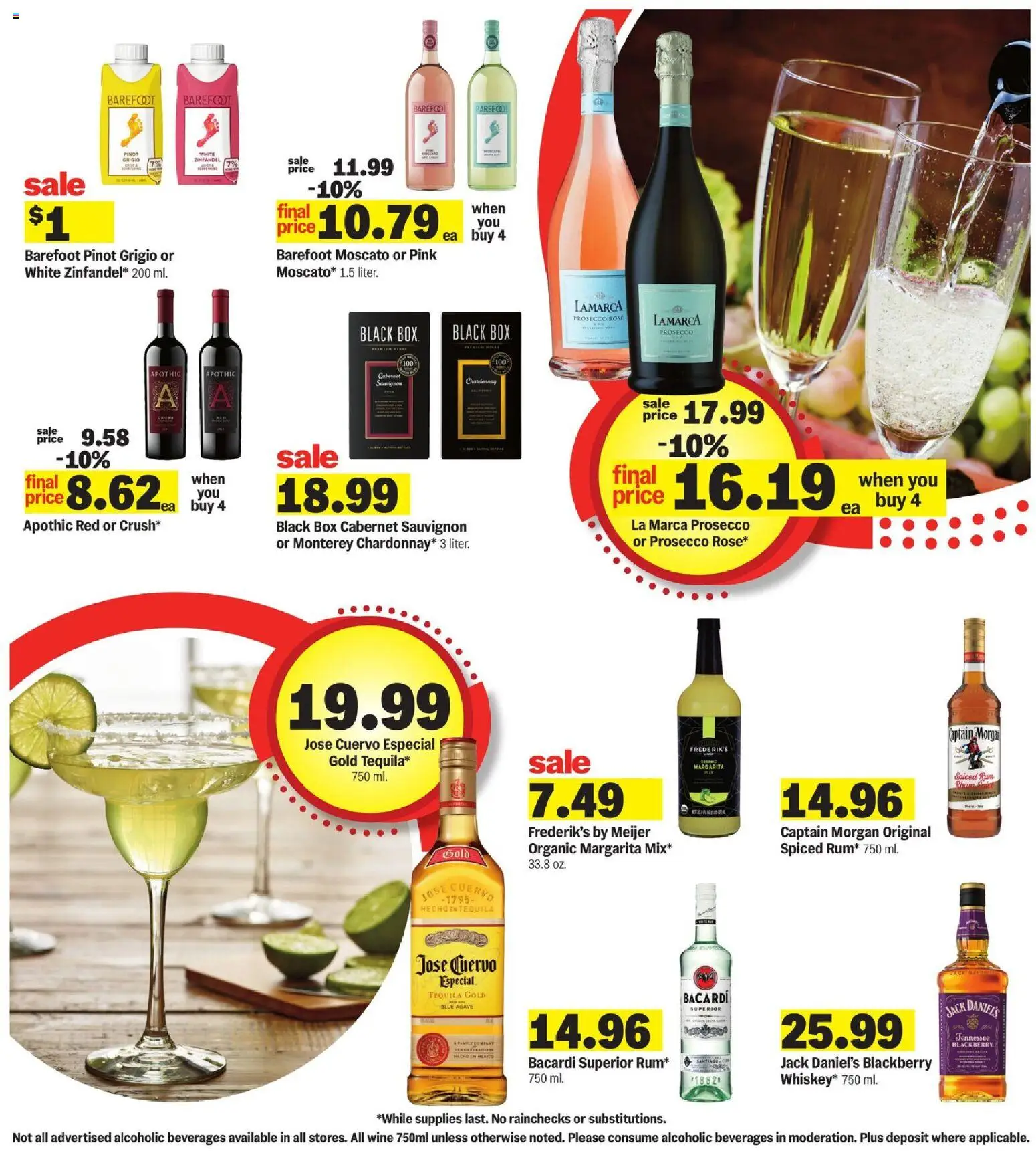 Meijer Weekly Ad - valid from 07/15/2026 | Page: 22 | Products: Jack Daniel's, Wine, Prosecco, Agave