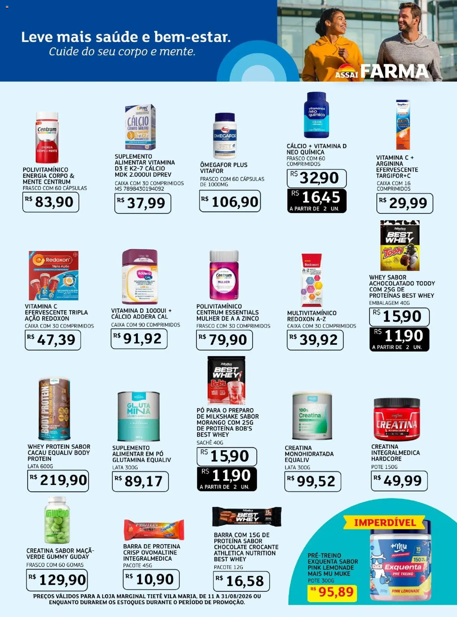 Assaí Atacadista Folheto - válido de 10/08/2026 | Página: 6 | Produtos: Cápsulas, Milkshake, Cálcio, Body