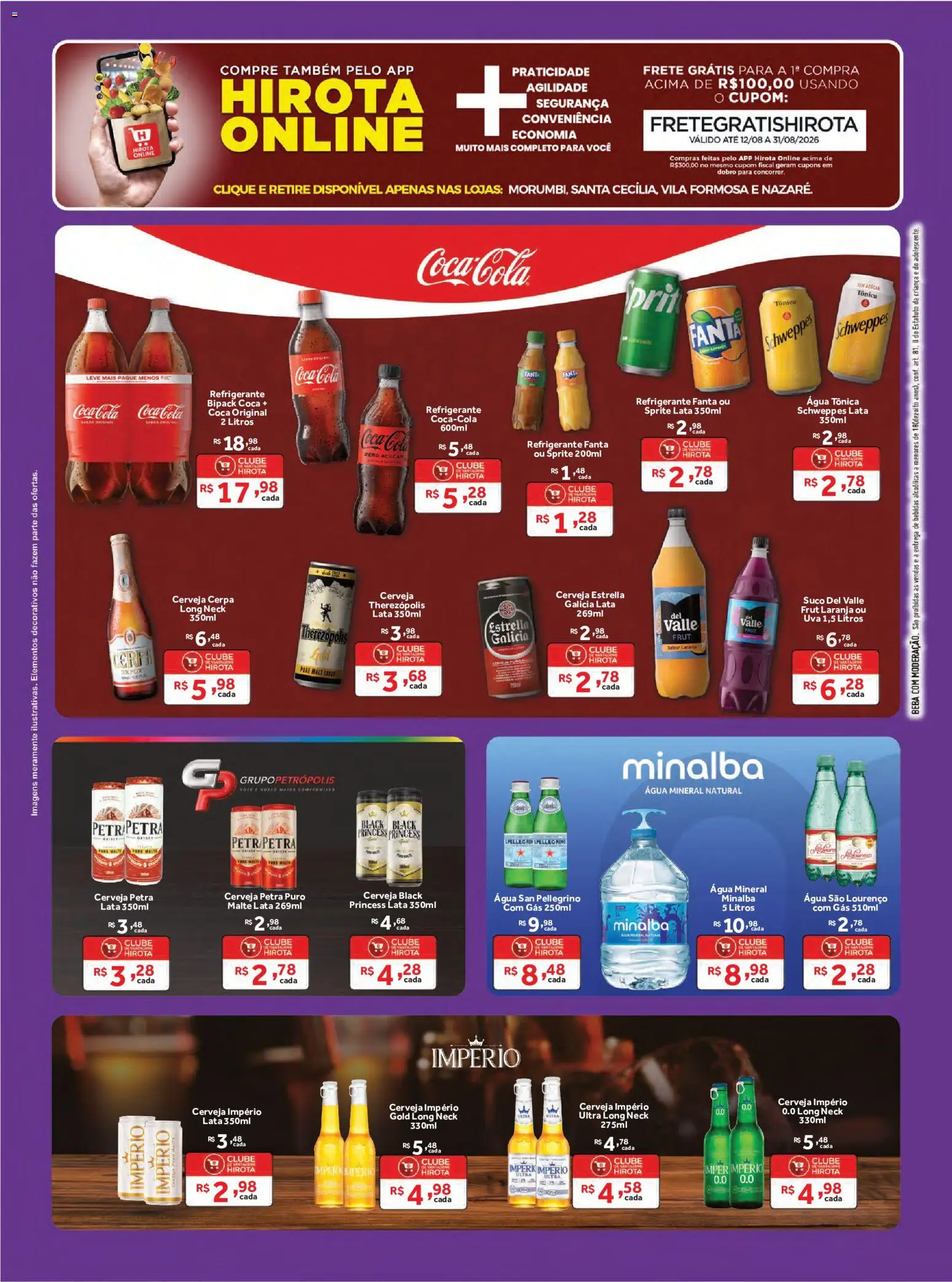 Hirota Food Folheto - válido de 12/08/2026 | Página: 10 | Produtos: Fanta, Uva, Suco, Cerveja