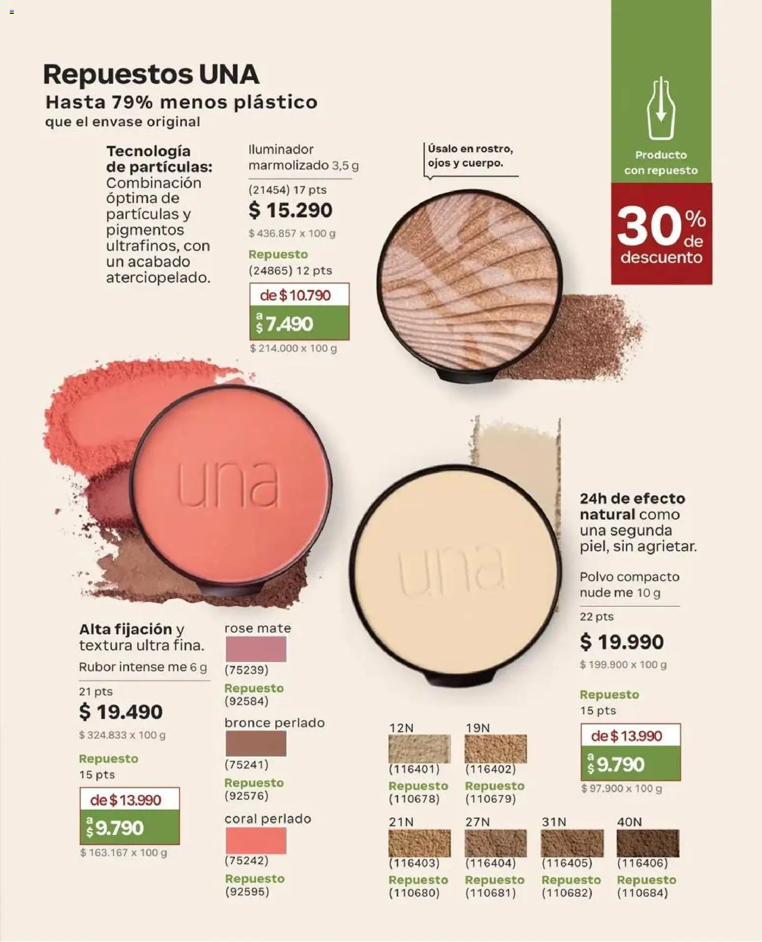 Natura catálogo │ válido desde el 31.08.2026 | Página: 83 | Productos: Polvo compacto, Mate, Iluminador, Rubor