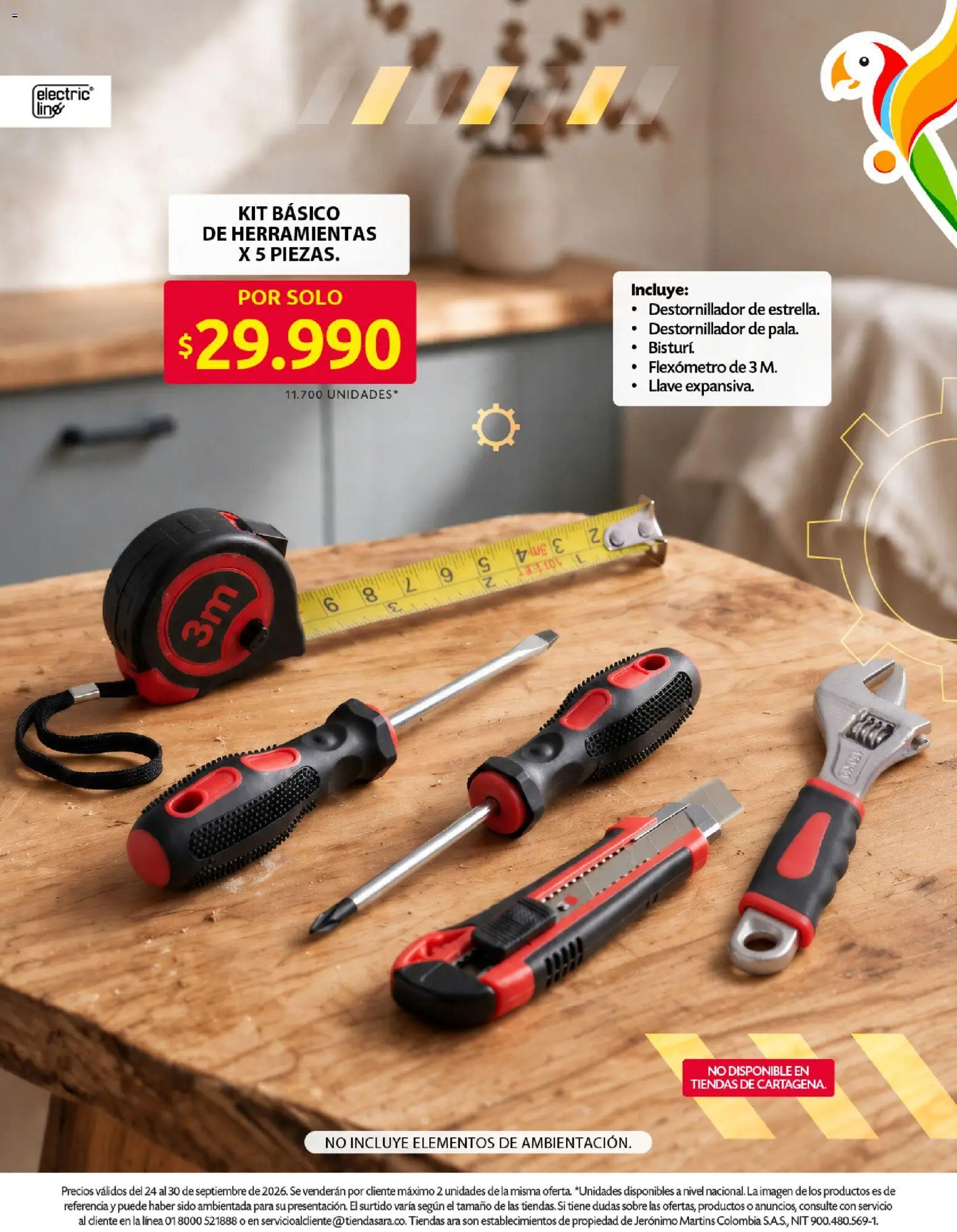 Ara revista - valida desde el 24/09/2026 | Página: 9 | Productos: Sobre, Llave, Destornillador