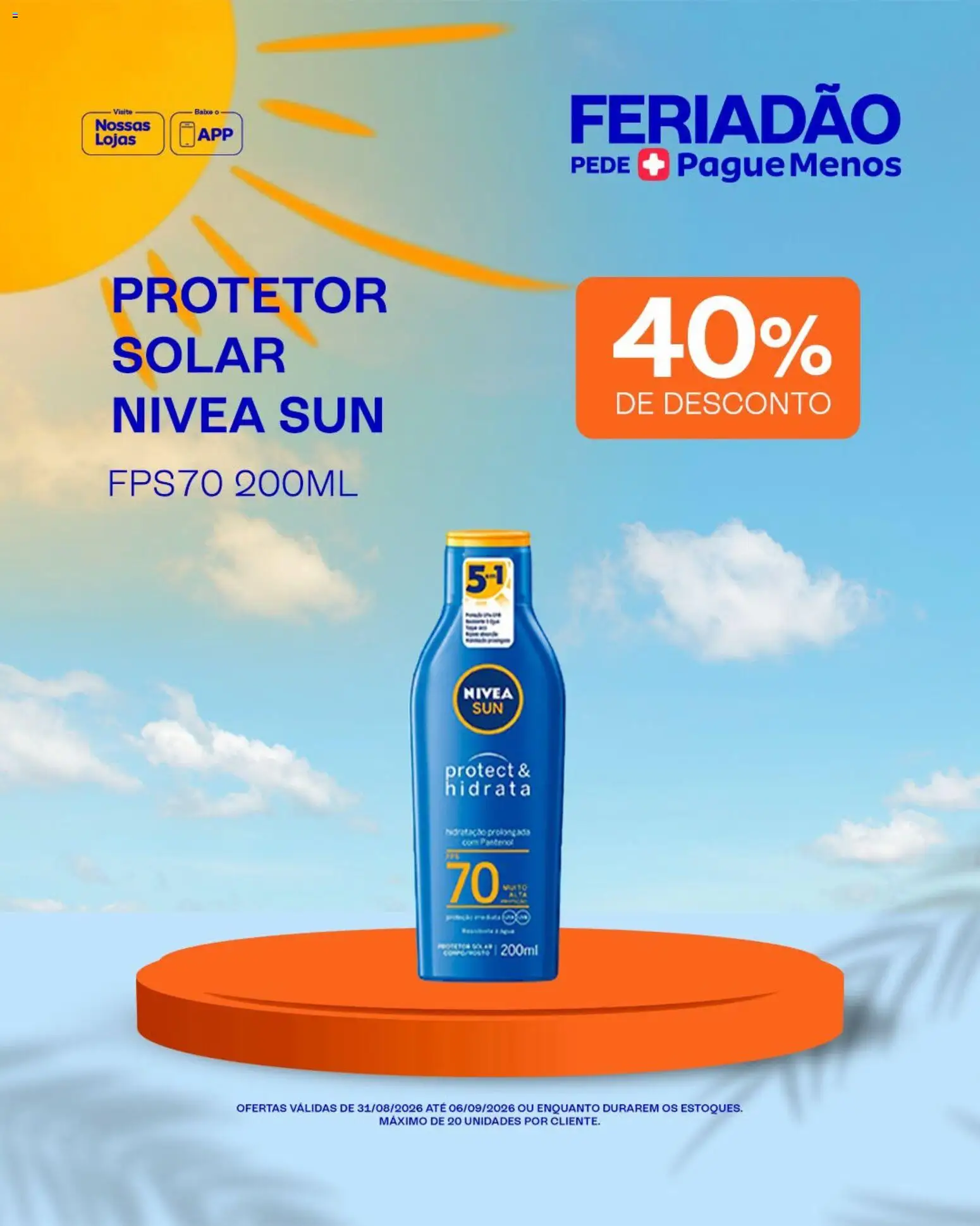 Pague Menos Folheto - válido de 31/08/2026 | Página: 2 | Produtos: Protetor solar
