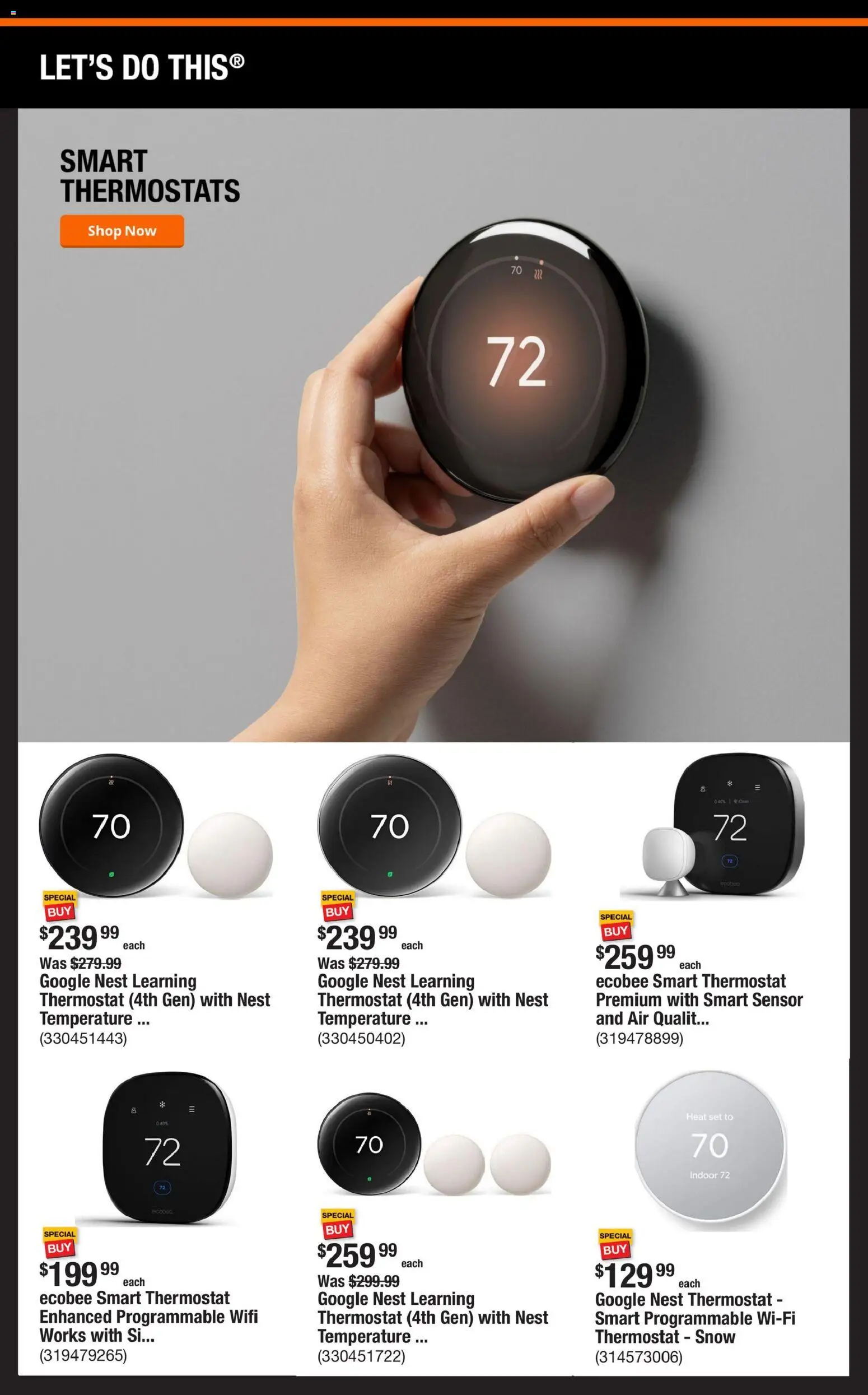 Home Depot Shop Pro Ad - valid from 09/28/2026 | Page: 3 | Products: Sensor, Thermostat