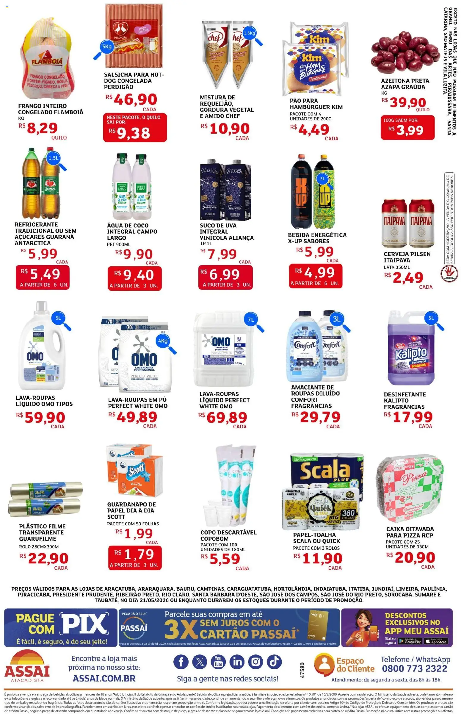 Assaí Atacadista Folheto - válido de 21.05.2026 | Página: 2 | Produtos: Coco, Moela, Telefone, Frango