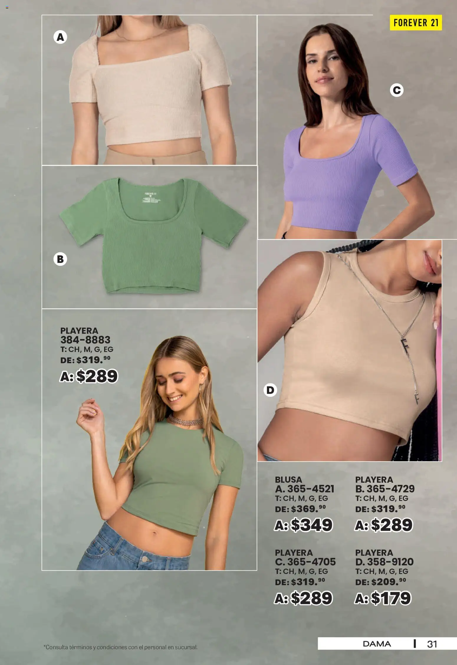 Nuevas ofertas de Andrea válidas en toda la República Mexicana desde el 30/08/2026. ¡Encuentra las mejores ofertas en Andrea - SPORT DAYS! | Página: 31 | Productos: Blusa, Playera