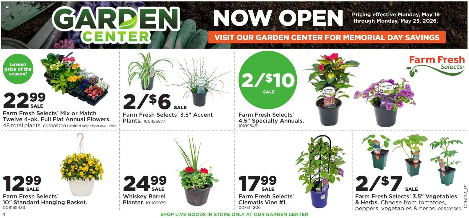 Mills Fleet Farm Lawn & Garden Event - valid from 18.05.2026 | Page: 4 | Products: Whiskey, Vegetables