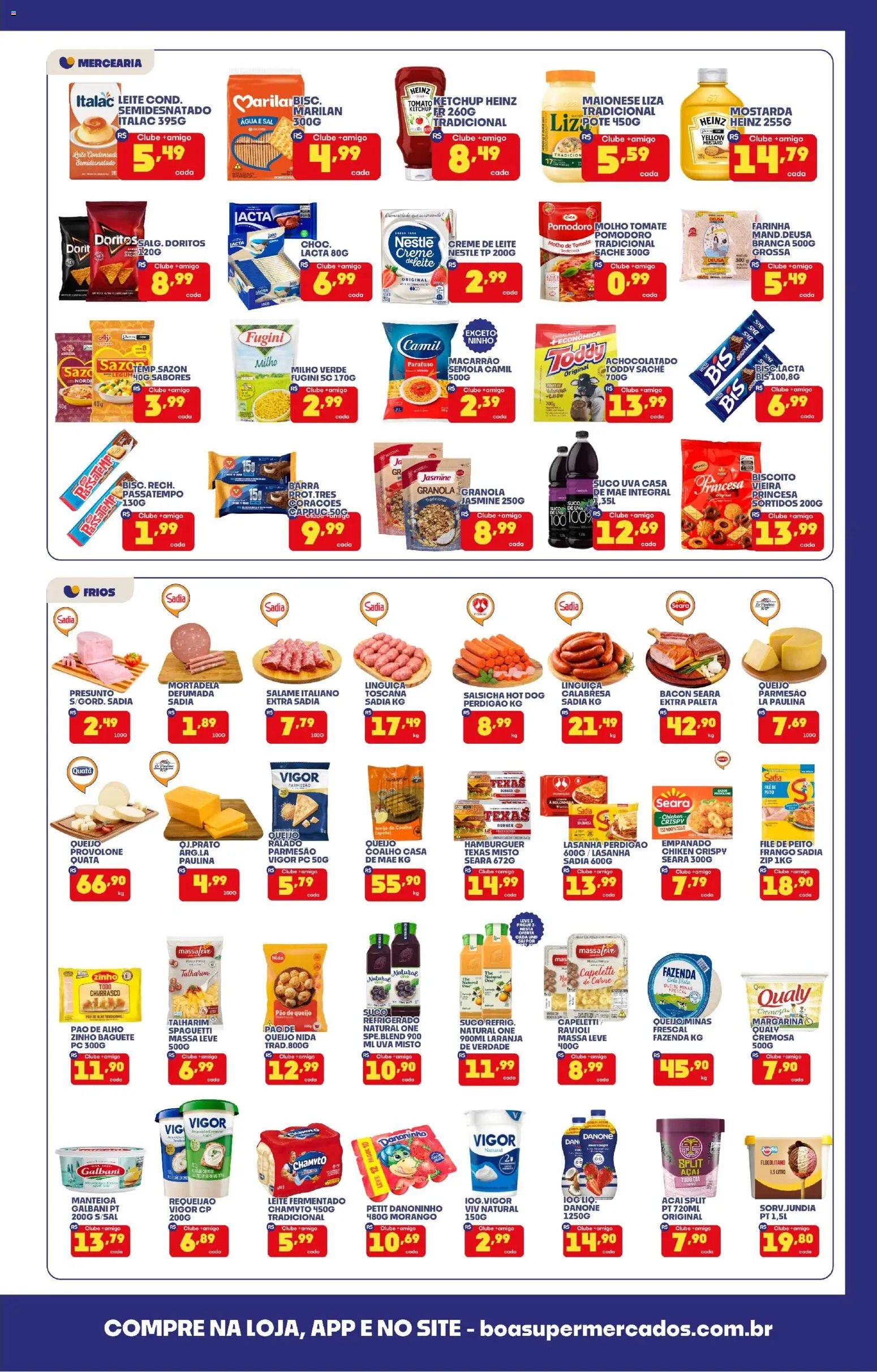 Boa Supermercados Folheto - válido de 30/07/2026 | Página: 3 | Produtos: Suco, Queijo ralado, Ketchup, Granola
