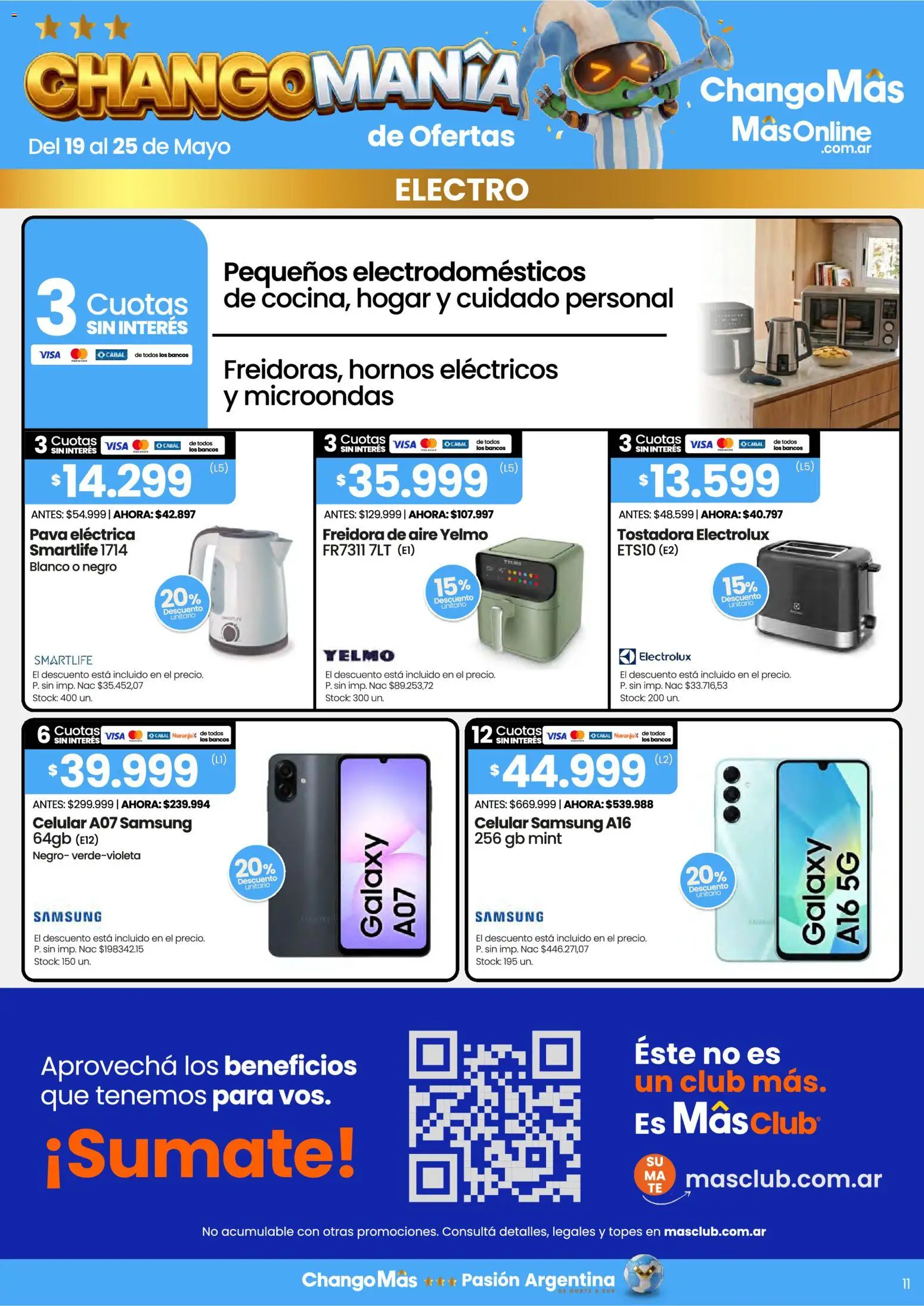 Punto Mayorista catálogo │ válido desde el 19.05.2026 | Página: 11 | Productos: Pava, Freidora, Microondas, Freidora de aire