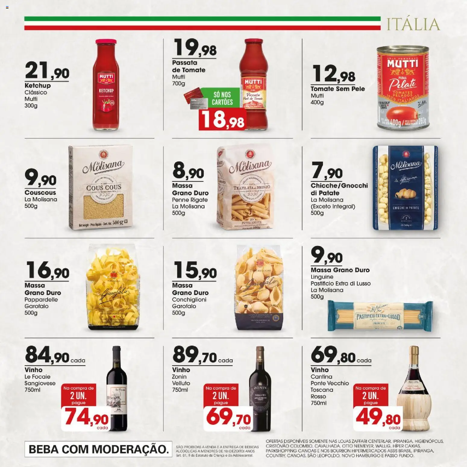 Zaffari Folheto - válido de 06/08/2026 | Página: 3 | Produtos: Vinho, Bourbon, Massa, Ketchup