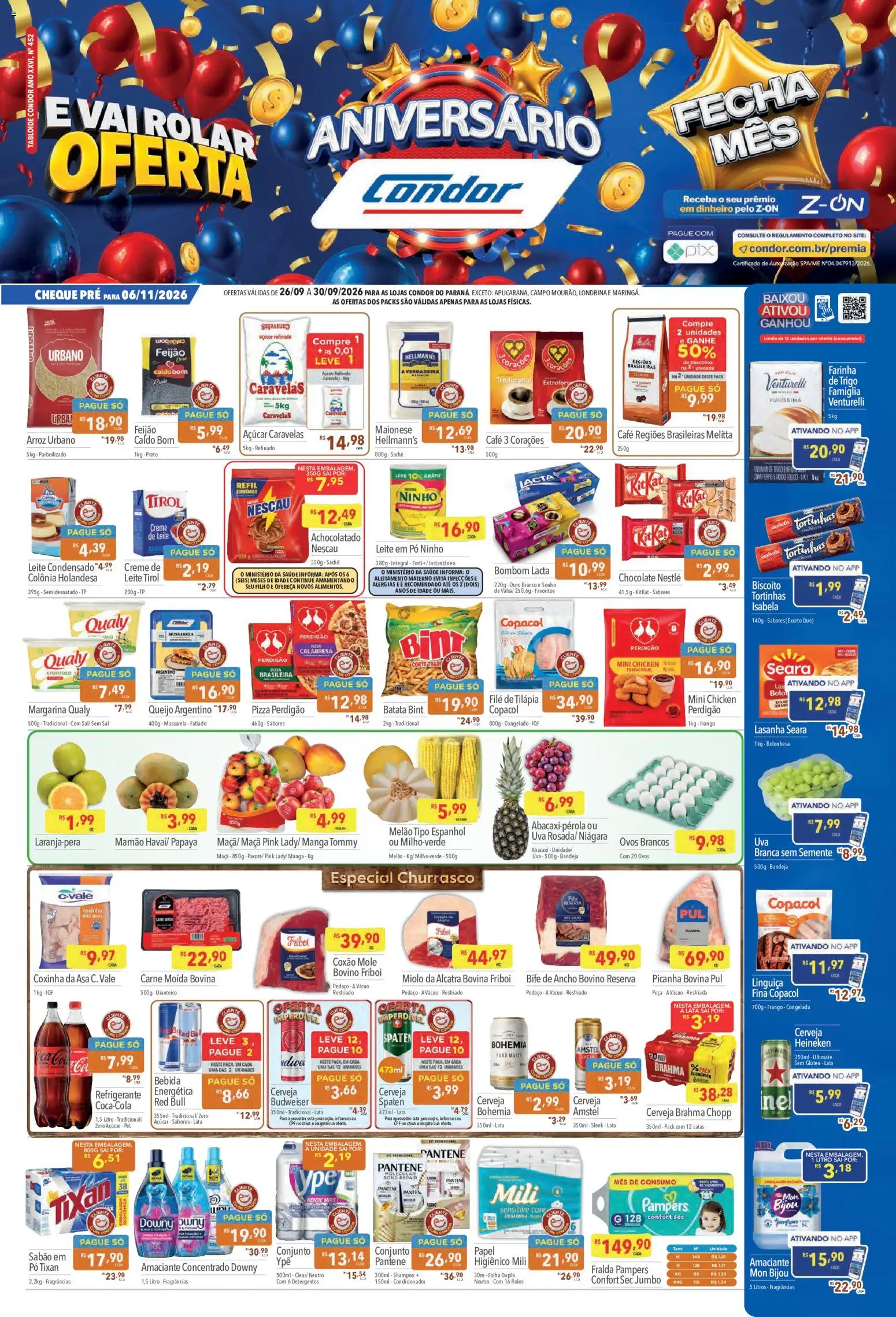 Supermercados Condor Folheto - válido de 26/09/2026 | Página: 1