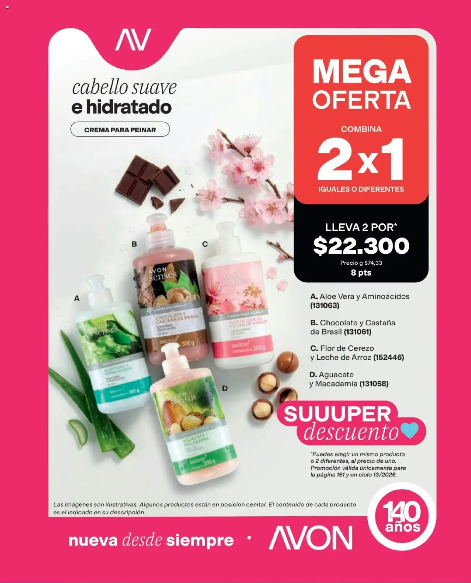 Avon revista - valida desde el 16/08/2026 | Página: 161 | Productos: Arroz, Leche, Aloe vera, Chocolate