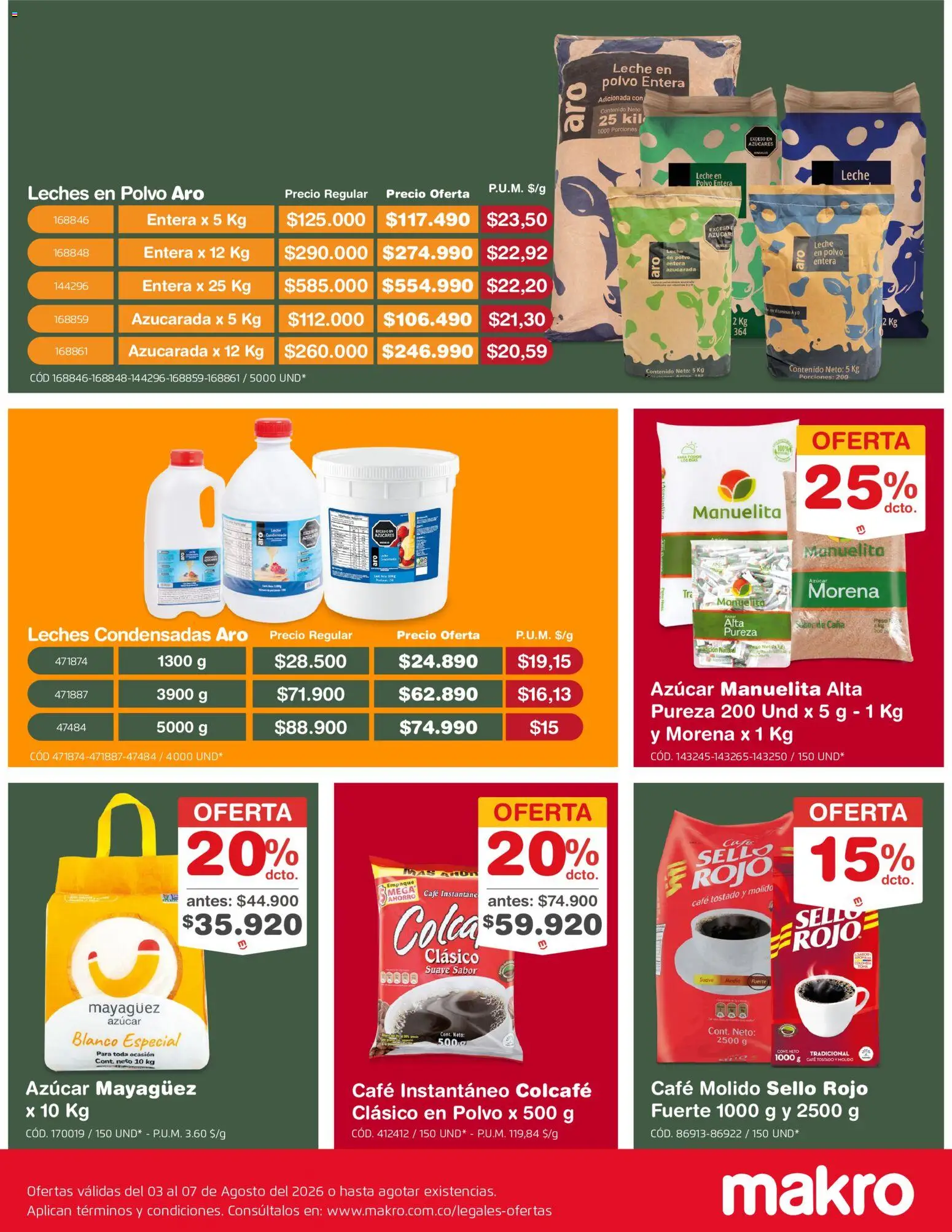 Makro revista - valida desde el 03/08/2026 | Página: 5 | Productos: Peso, Polvo, Vitaminas, Leche