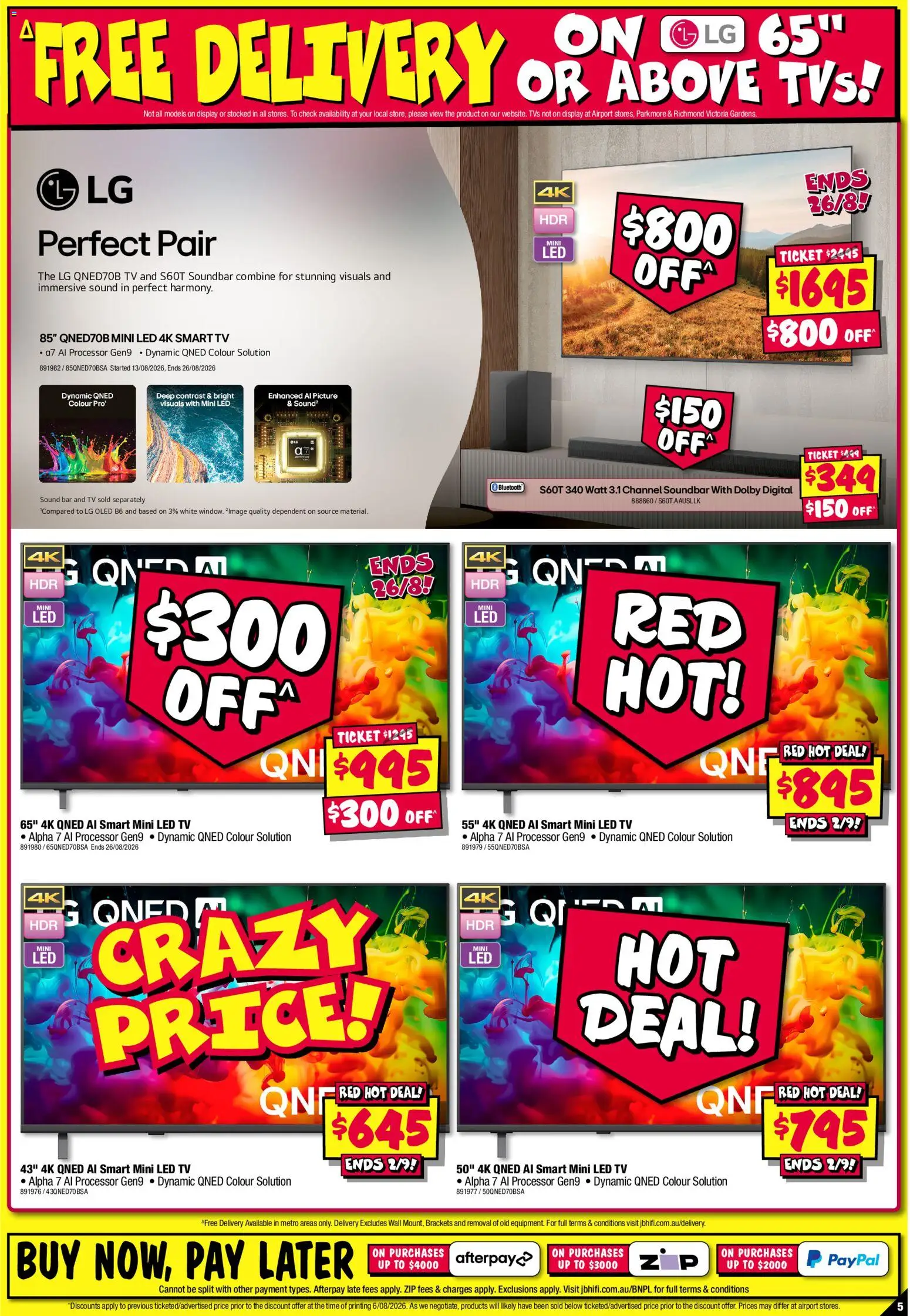 JB Hi-Fi catalogue - valid from 20/08/2026 | Page: 5 | Products: Picture, Soundbar, Digital, Smart tv