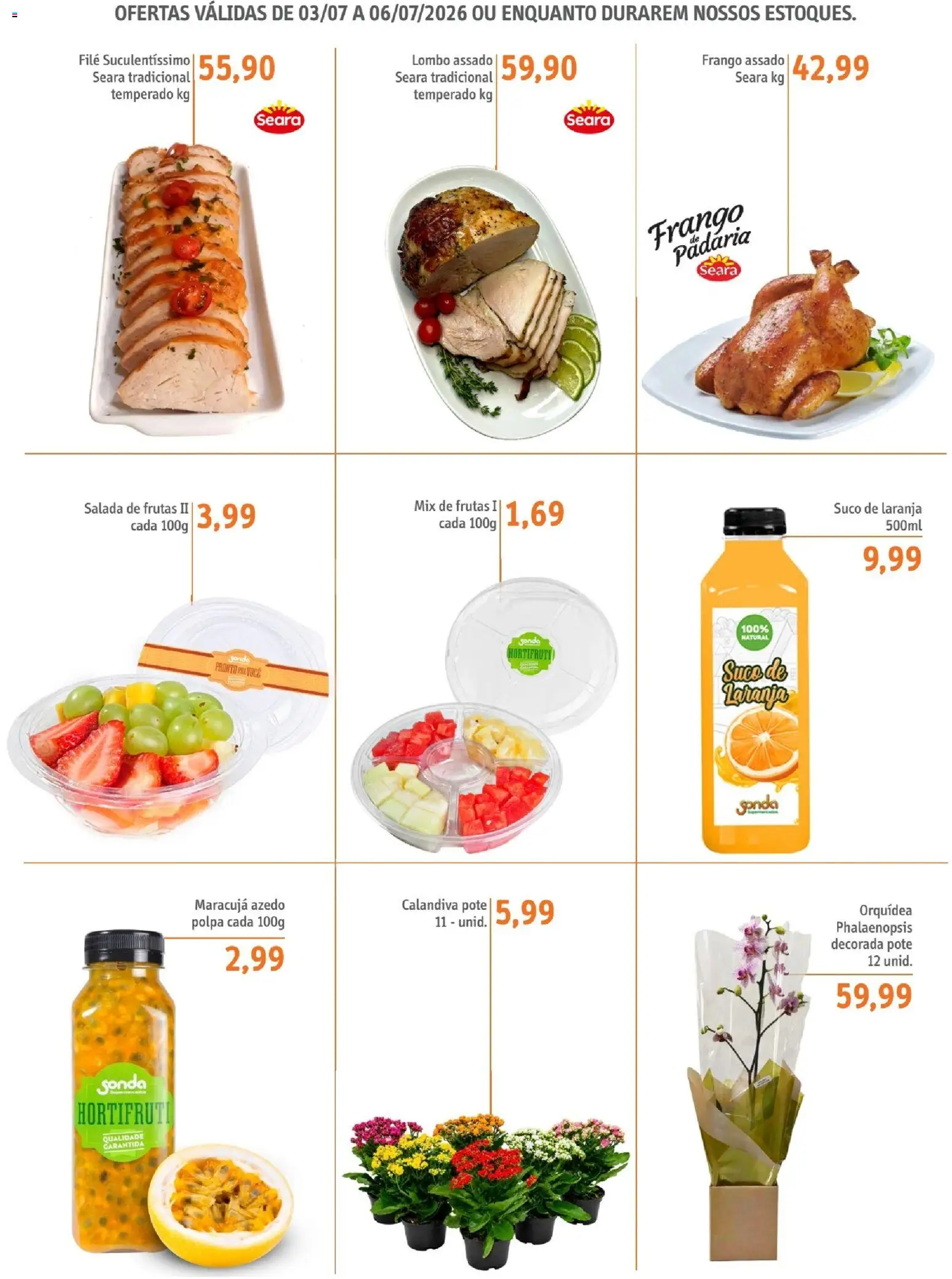 Sonda Folheto - válido de 03/07/2026 | Página: 7 | Produtos: Maracujá, Lombo, Salada, Frango
