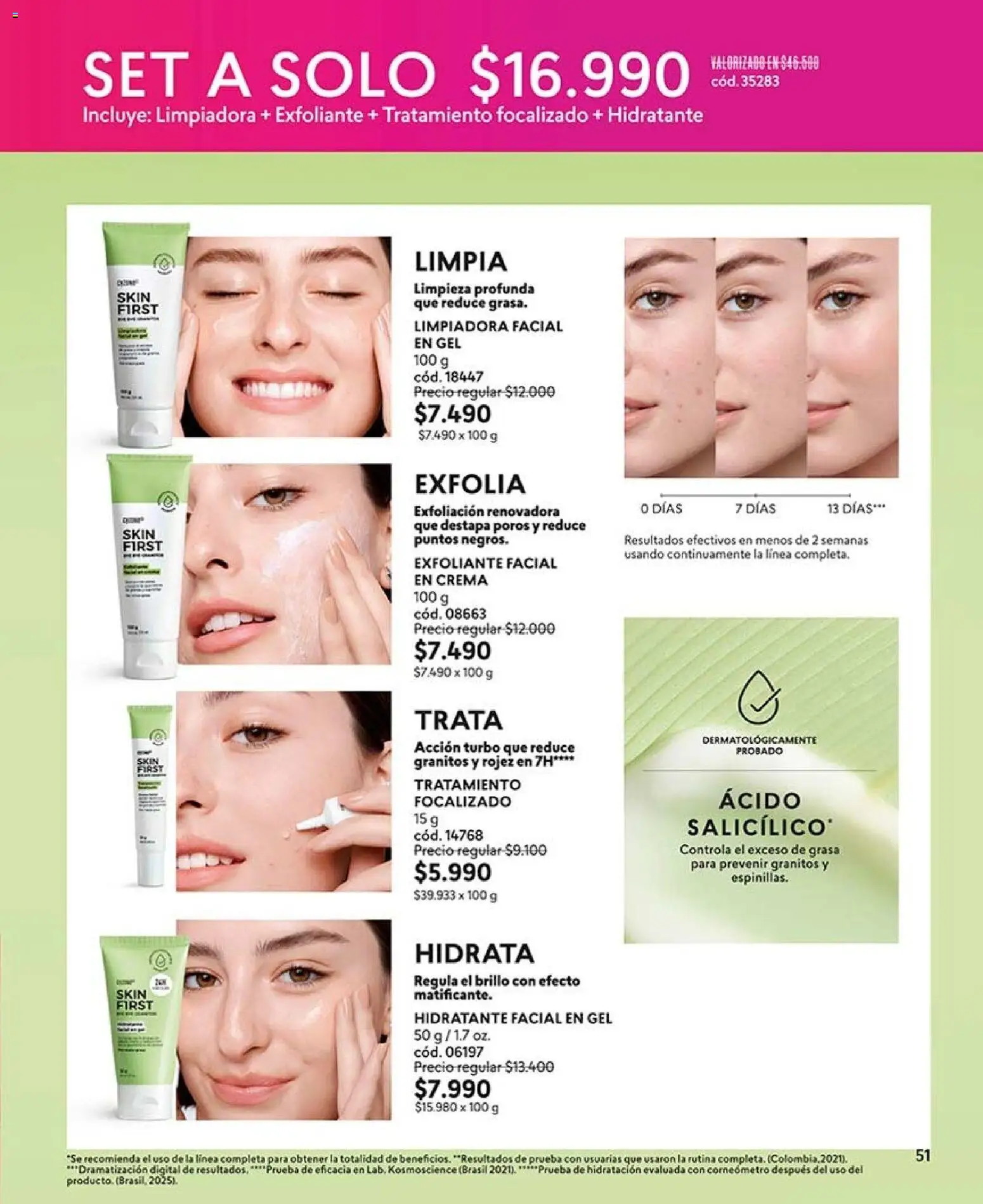 Catálogo CyZone Campaña 13 │ válido desde el 25.07.2026 | Página: 51 | Productos: Exfoliante facial, Brillo, Crema
