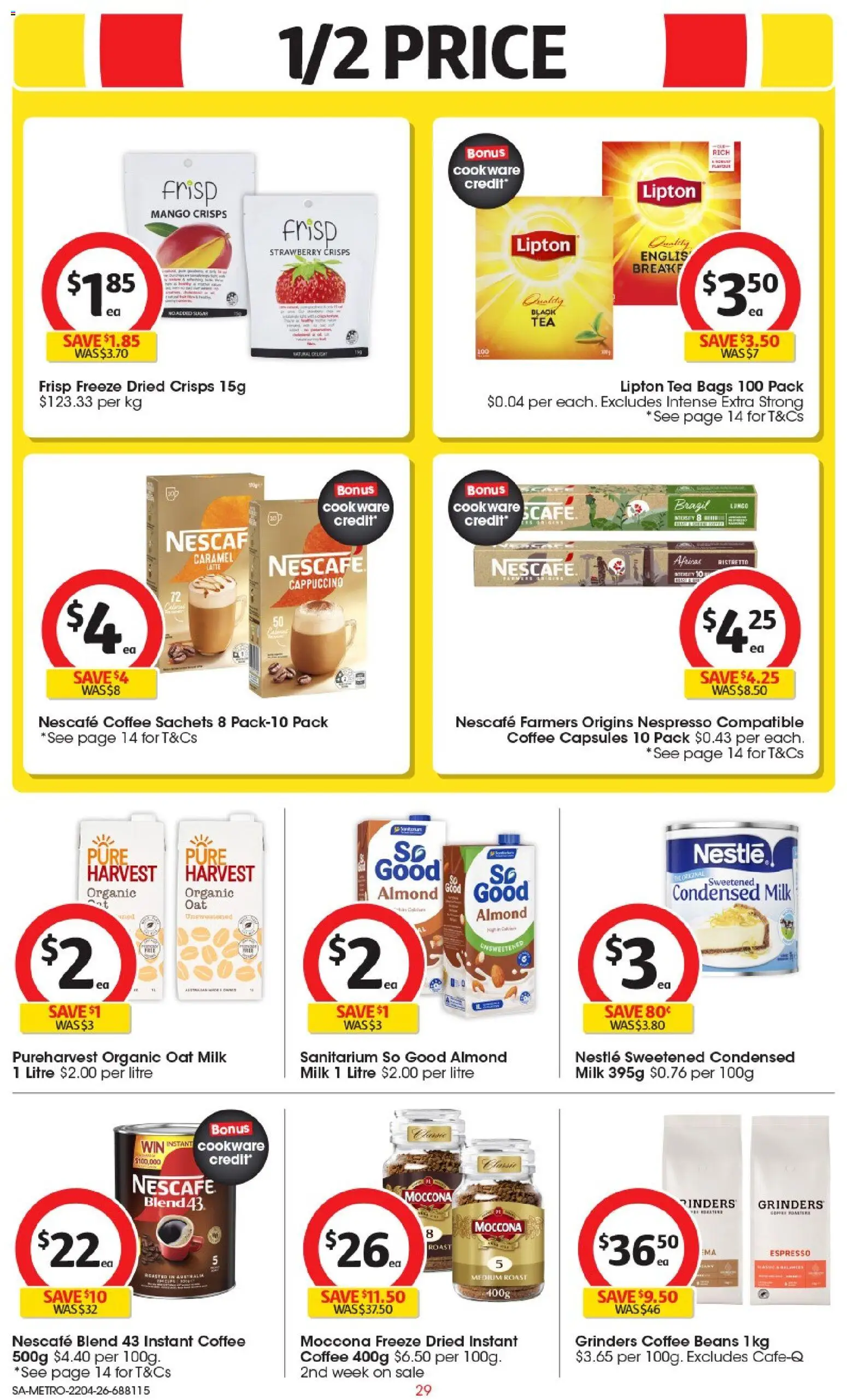 Coles catalogue - valid from 22.04.2026 | Page: 29 | Products: Milk, Coffee, Tea, Cookware