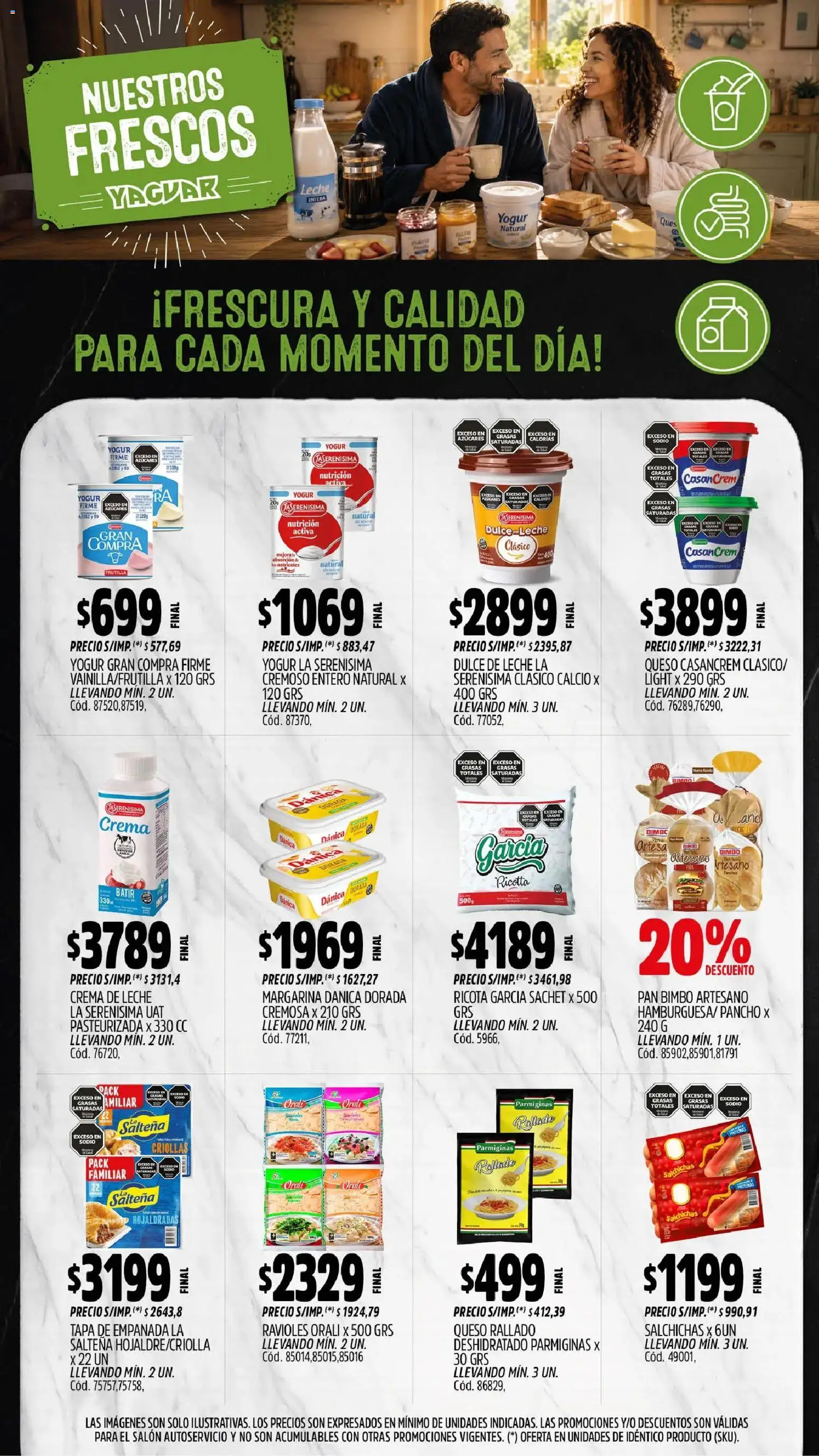 Yaguar - Oferta Semanal Parque Chacabuco │ válido desde el 31/08/2026 | Página: 10 | Productos: Yogur natural, Dulce de leche, Ricota, Leche entera