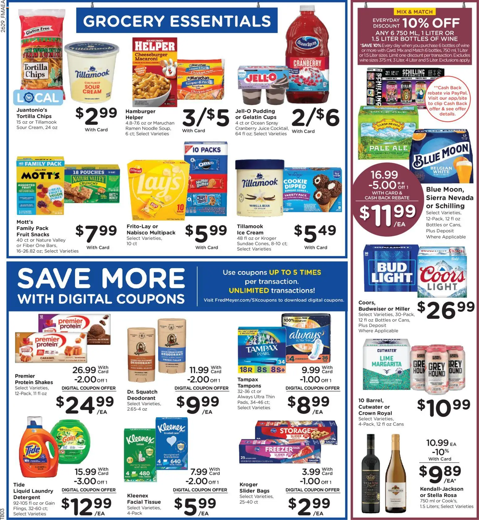 Fred Meyer Weekly Ad - valid from 08/19/2026 | Page: 8 | Products: Detergent, Tampons, Pudding, Vanilla bean
