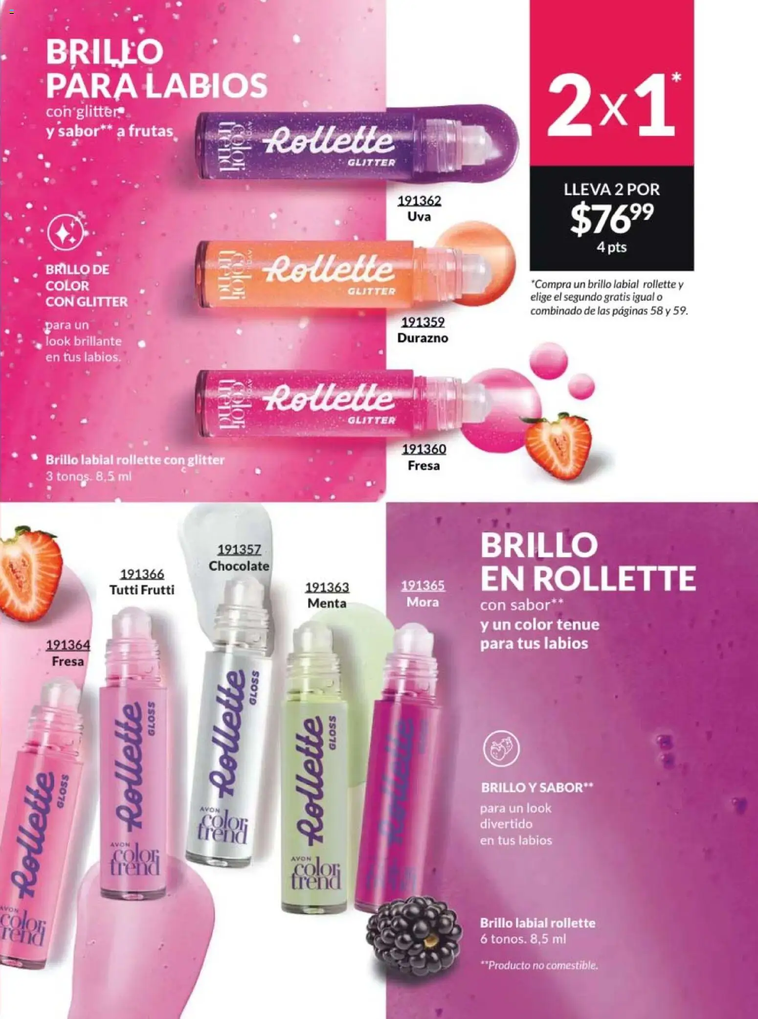 Nuevas ofertas de AVON válidas en toda la República Mexicana desde el 20/02/2026. ¡Encuentra las mejores ofertas en AVON campaña 4 2026! | Página: 53 | Productos: Fresa, Brillo, Glitter, Chocolate