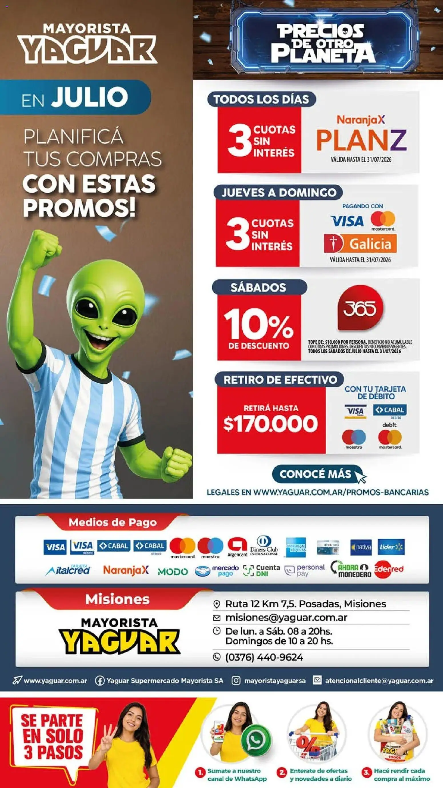 Yaguar - Oferta Semanal Misiones │ válido desde el 13/07/2026 | Página: 19 | Productos: Monedero