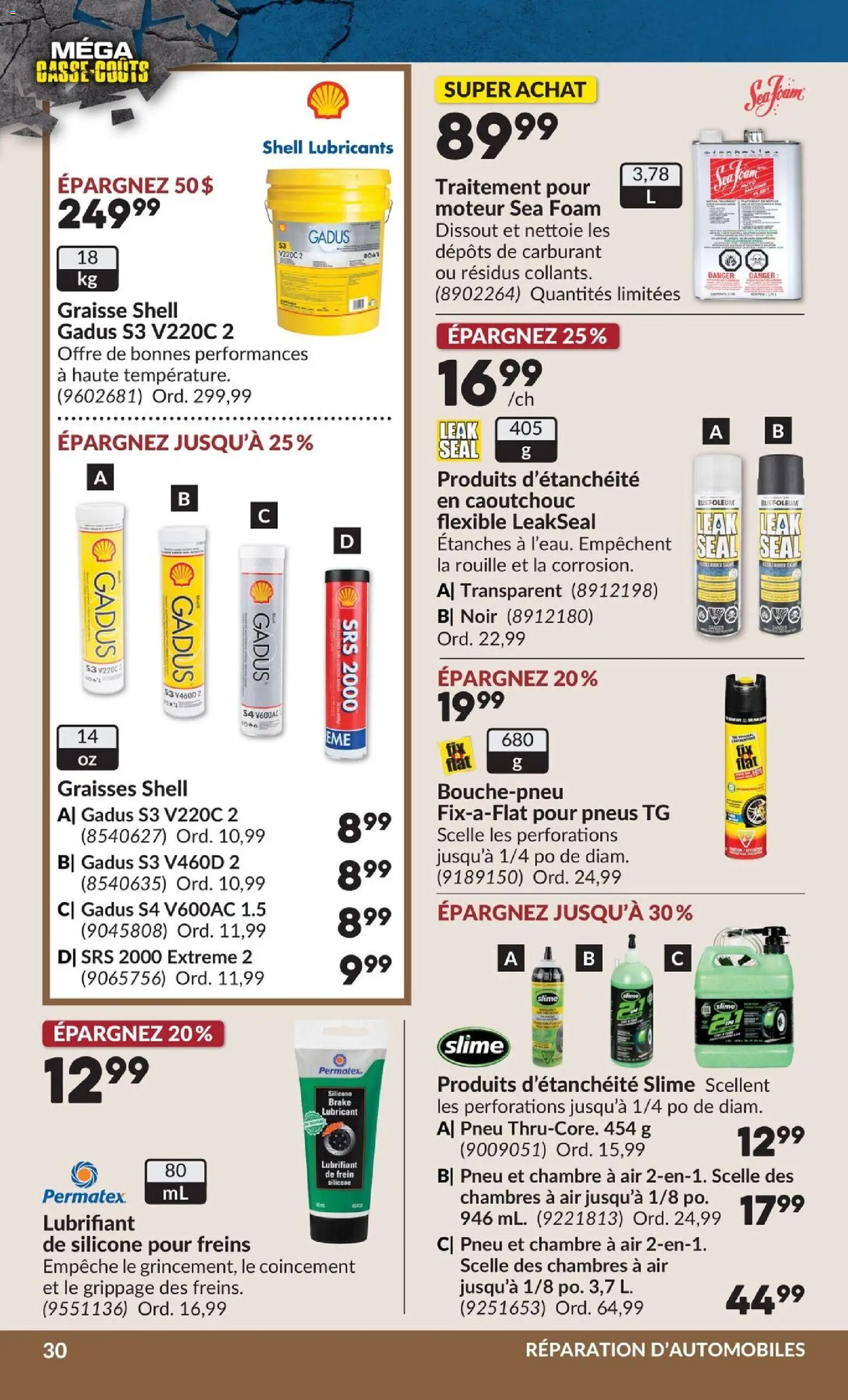 Princess Auto flyer valid from Sep 8, 2026 | Page: 33 | Products: Lubricant, Foam
