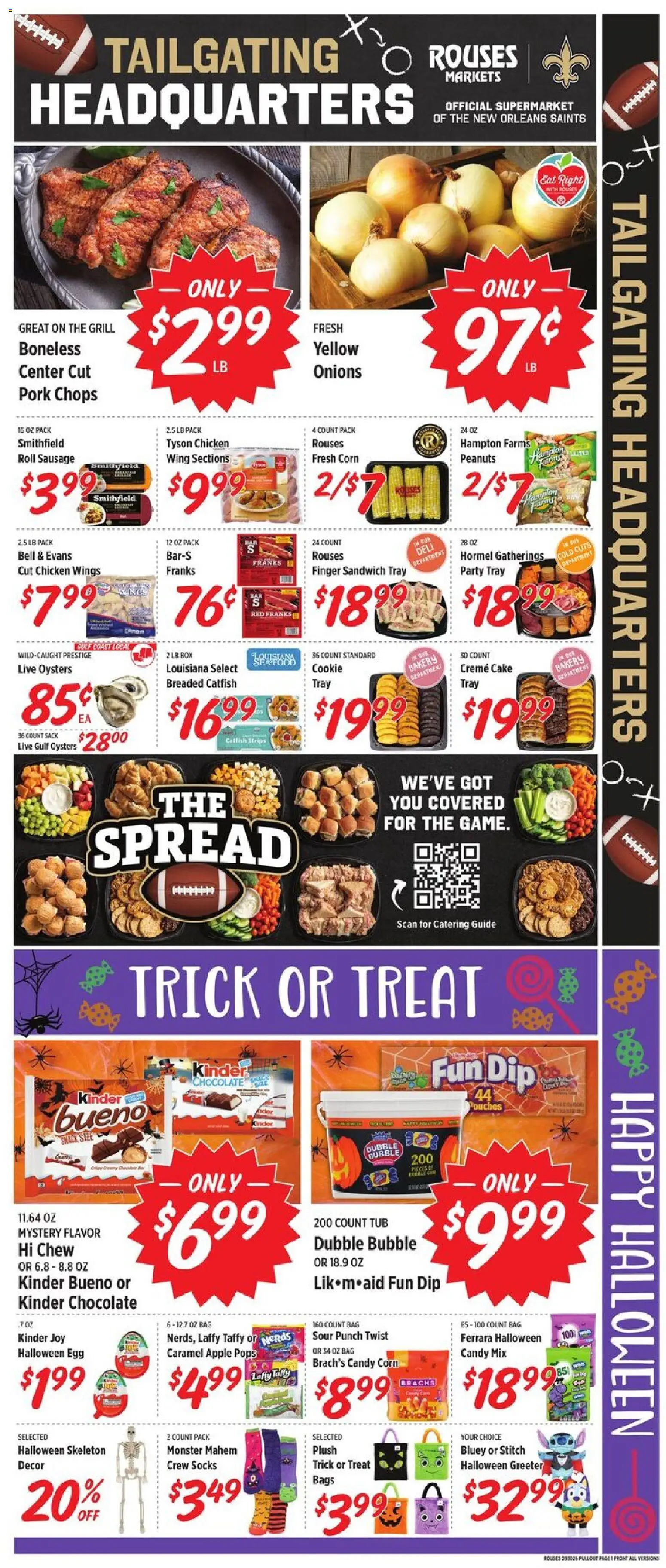 Rouses Weekly Ad - valid from 09/30/2026 | Page: 3 | Products: Chicken, Chicken wings, Pork, Cold cuts