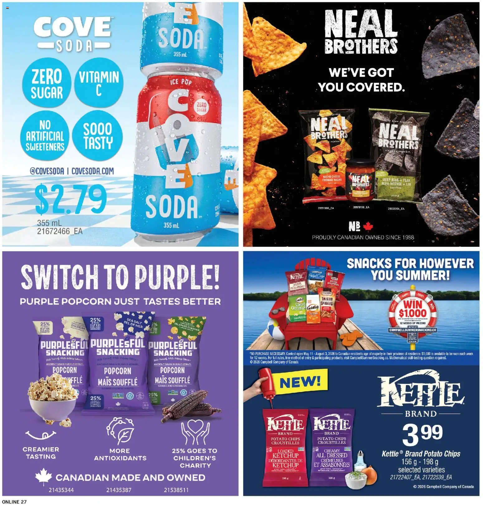 Fortinos flyer valid from 21.05.2026 | Page: 26 | Products: Chips, Ketchup, Cheese
