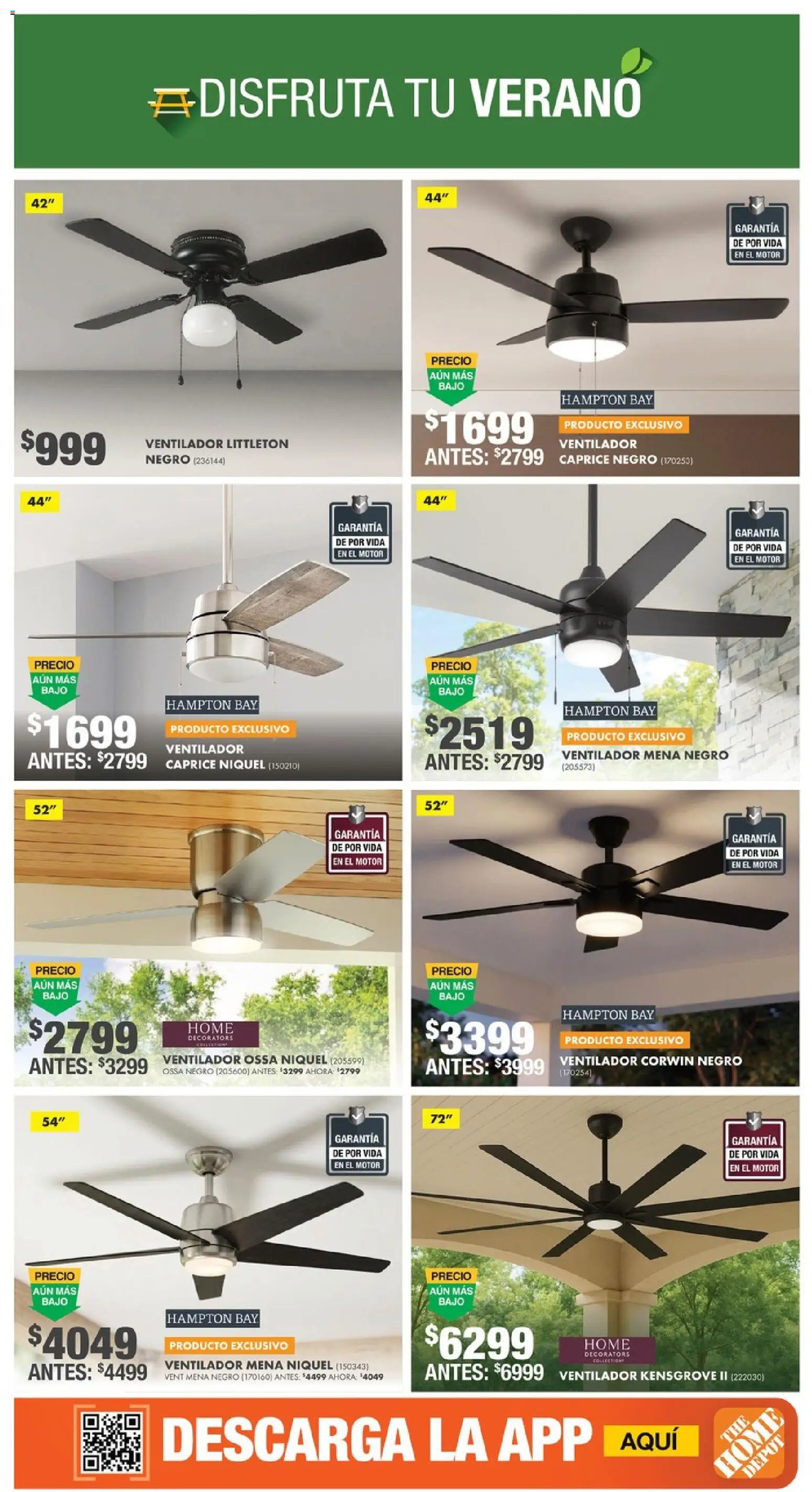 Nuevas ofertas de Home Depot válidas en toda la República Mexicana desde el 16/07/2026. ¡Encuentra las mejores ofertas en Home Depot catálogo! | Página: 6 | Productos: Ventilador