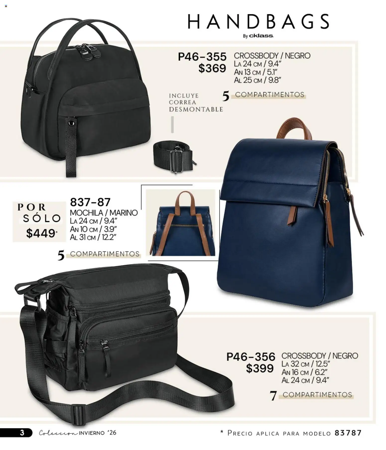 Nuevas ofertas de Cklass válidas en toda la República Mexicana desde el 11/09/2026. ¡Encuentra las mejores ofertas en Cklass catálogo Home Invierno! | Página: 94 | Productos: Mochila