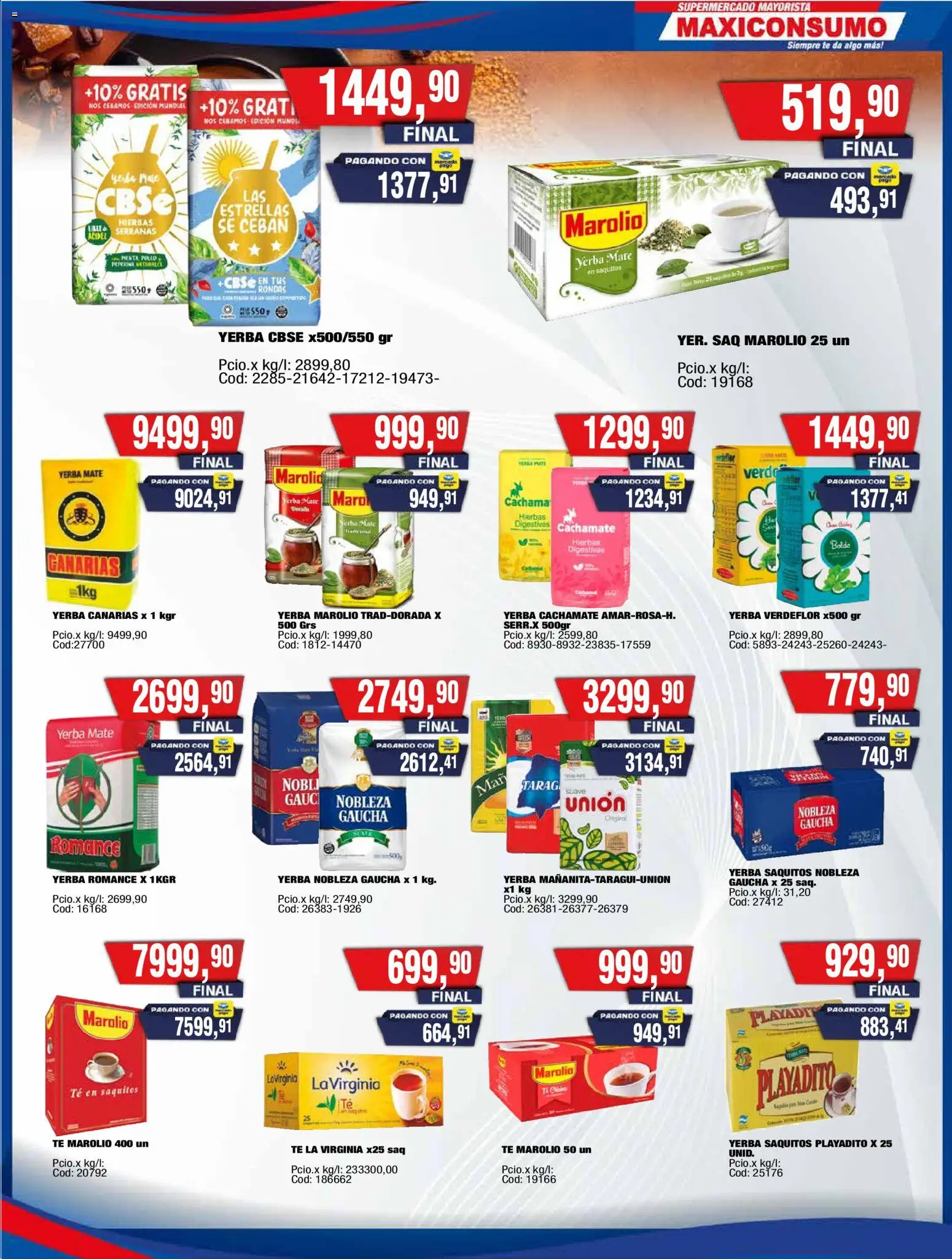 Maxiconsumo ofertas │ válido desde el 18.05.2026 | Página: 9 | Productos: Mate, Pollo, Yerba, Té