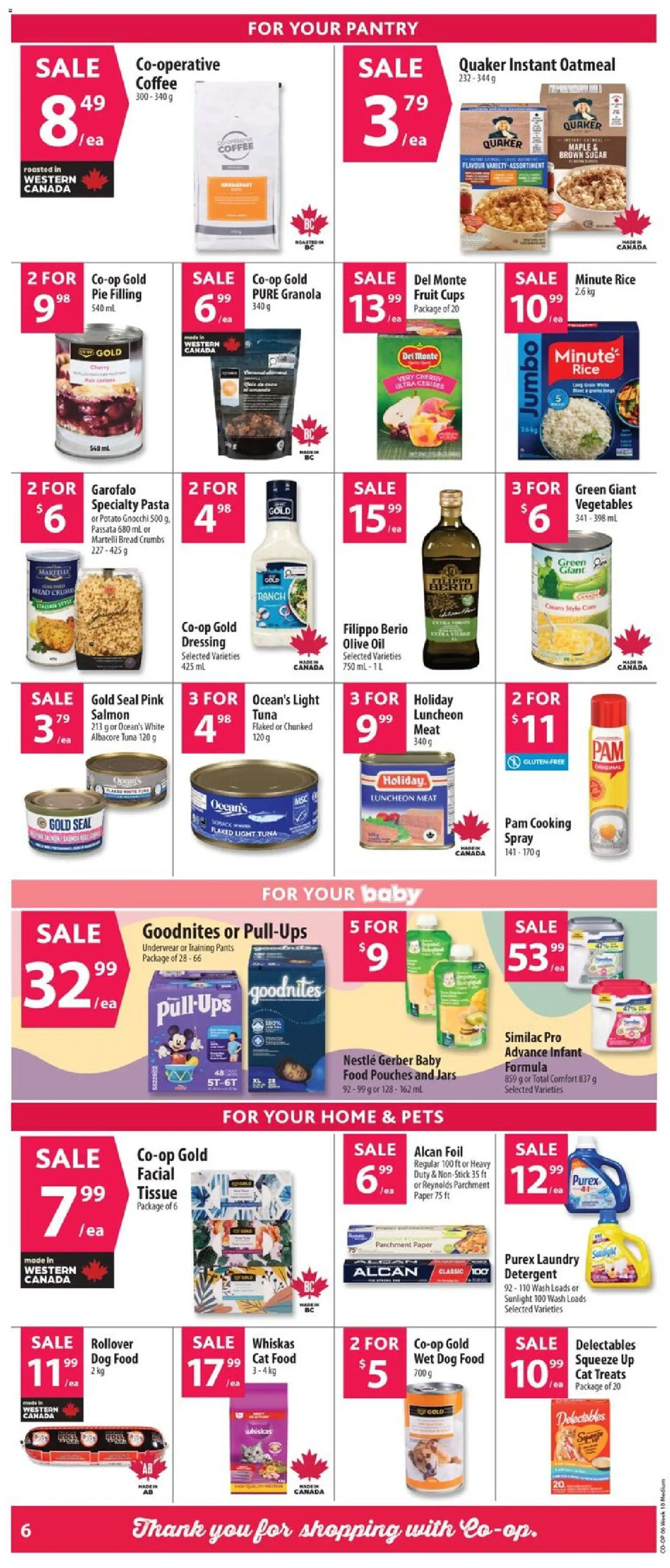 Co-op Food flyer valid from 05.03.2026 | Page: 10 | Products: Fish, Salad, Oil, Coffee