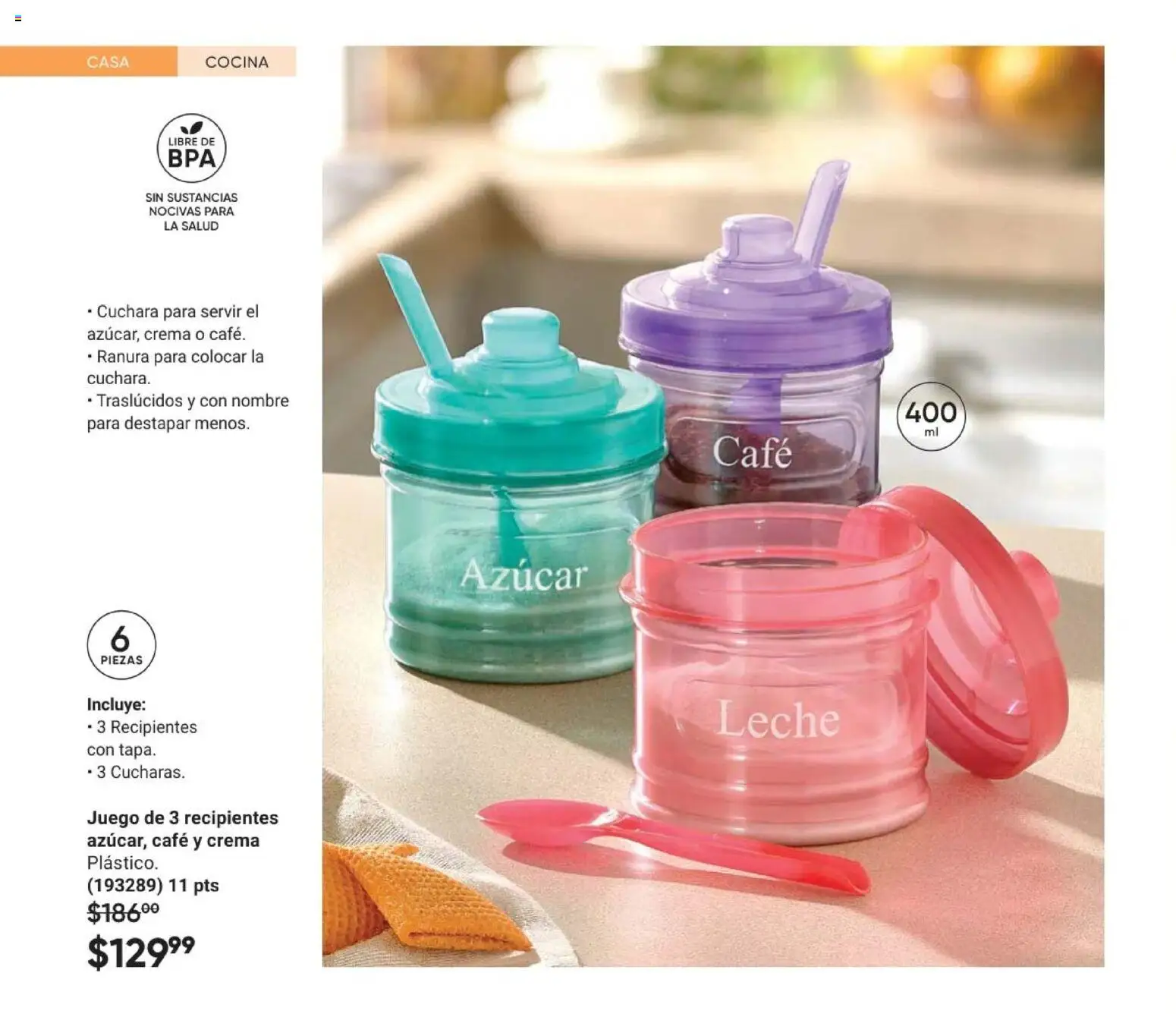 Nuevas ofertas de AVON válidas en toda la República Mexicana desde el 24.04.2026. ¡Encuentra las mejores ofertas en AVON Casa & Estilo 7 2026! | Página: 176 | Productos: Crema, Leche, Cocina, Cuchara