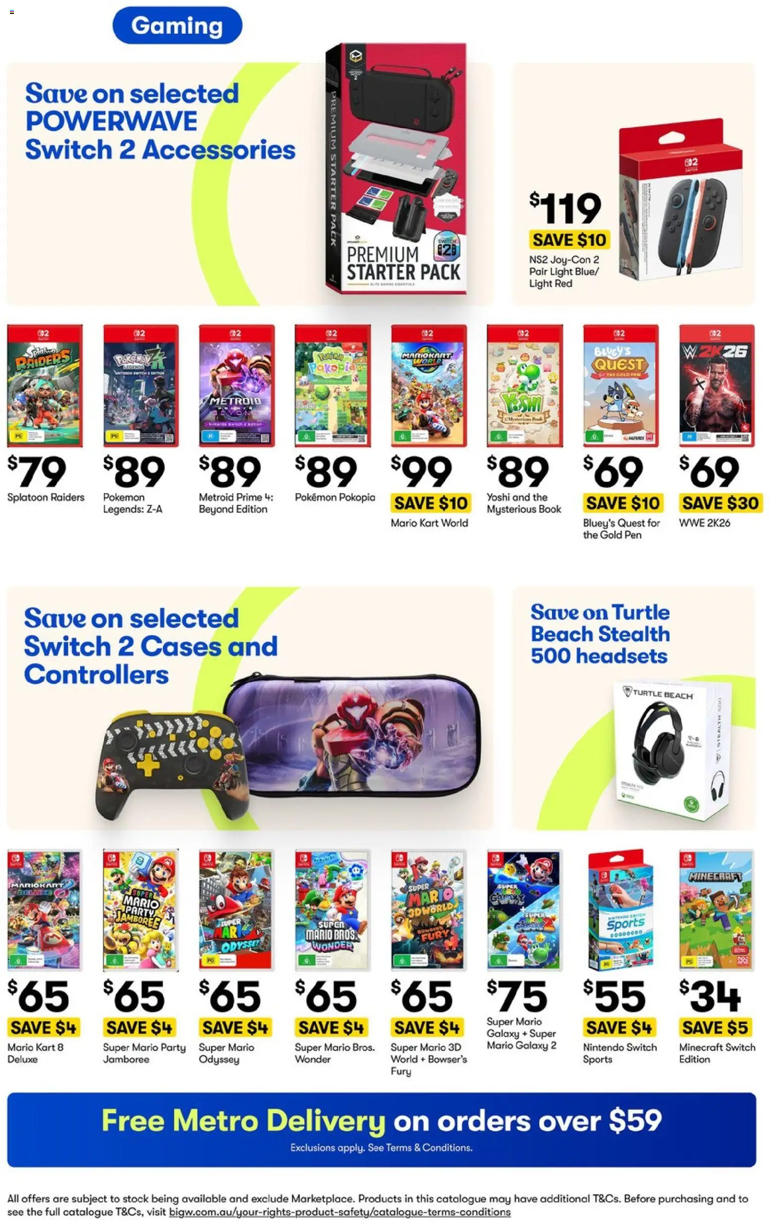 Big W catalogue - valid from 06/08/2026 | Page: 34 | Products: Nintendo Switch, Light, Accessories