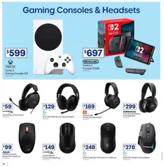 Preview of Officeworks catalogue - valid from 12/07/2026 | Page: 12 | Products: Mouse, Headset, Gaming console, Xbox