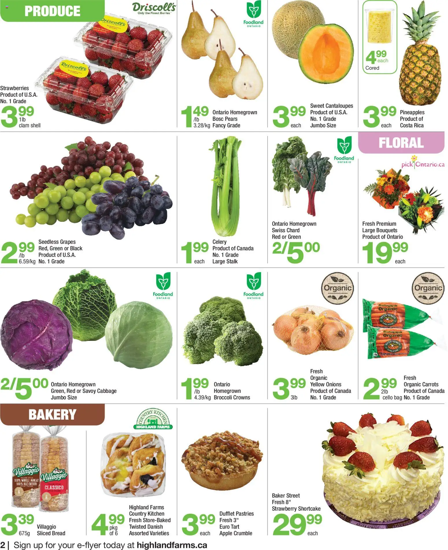 Highland Farms flyer valid from Sep 24, 2026 | Page: 2 | Products: Bag, Cabbage, Bread, Seedless grapes