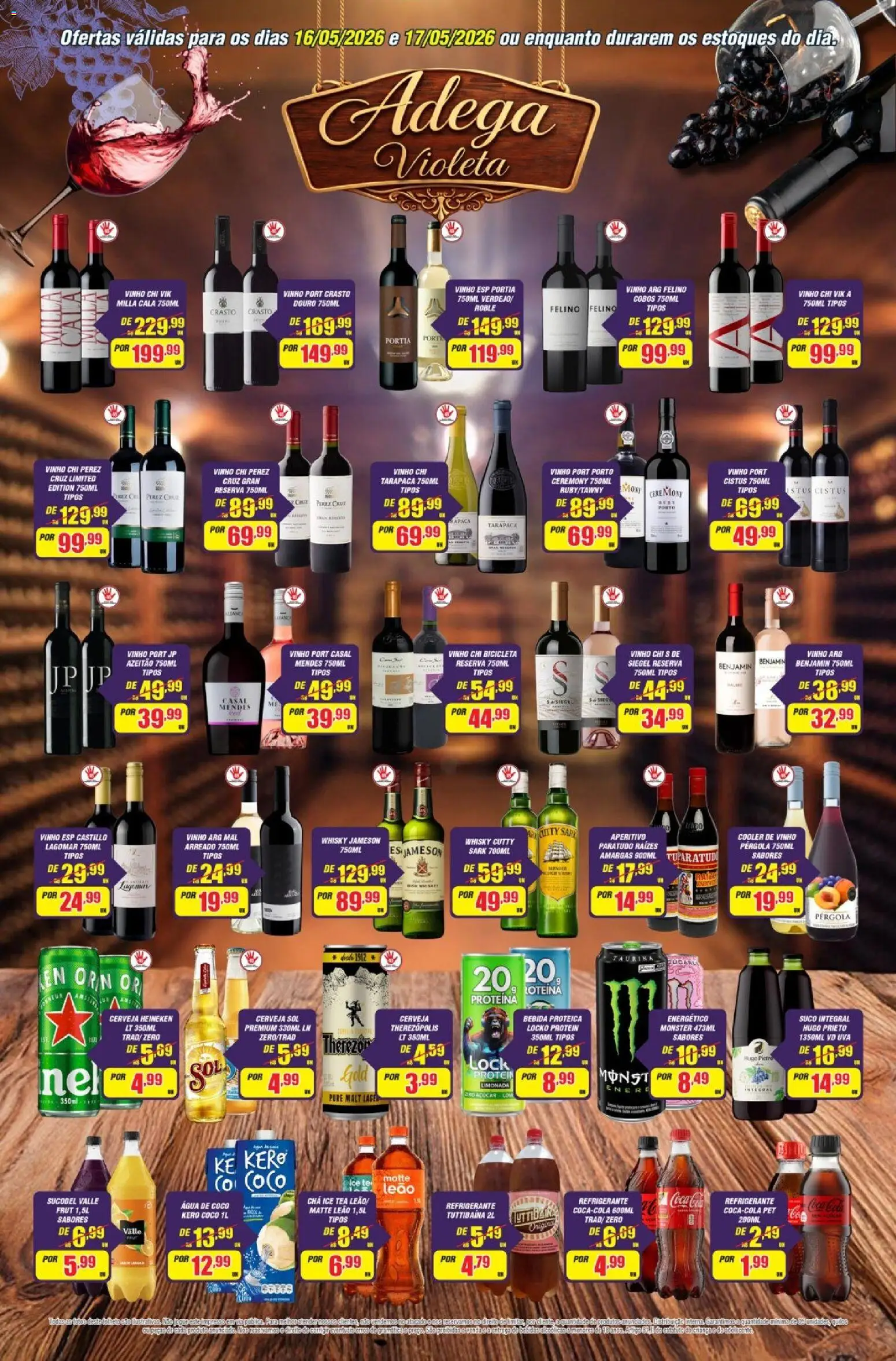 Violeta Supermercados Folheto - válido de 16.05.2026 | Página: 4 | Produtos: Coco, Cooler, Ice tea, Vinho