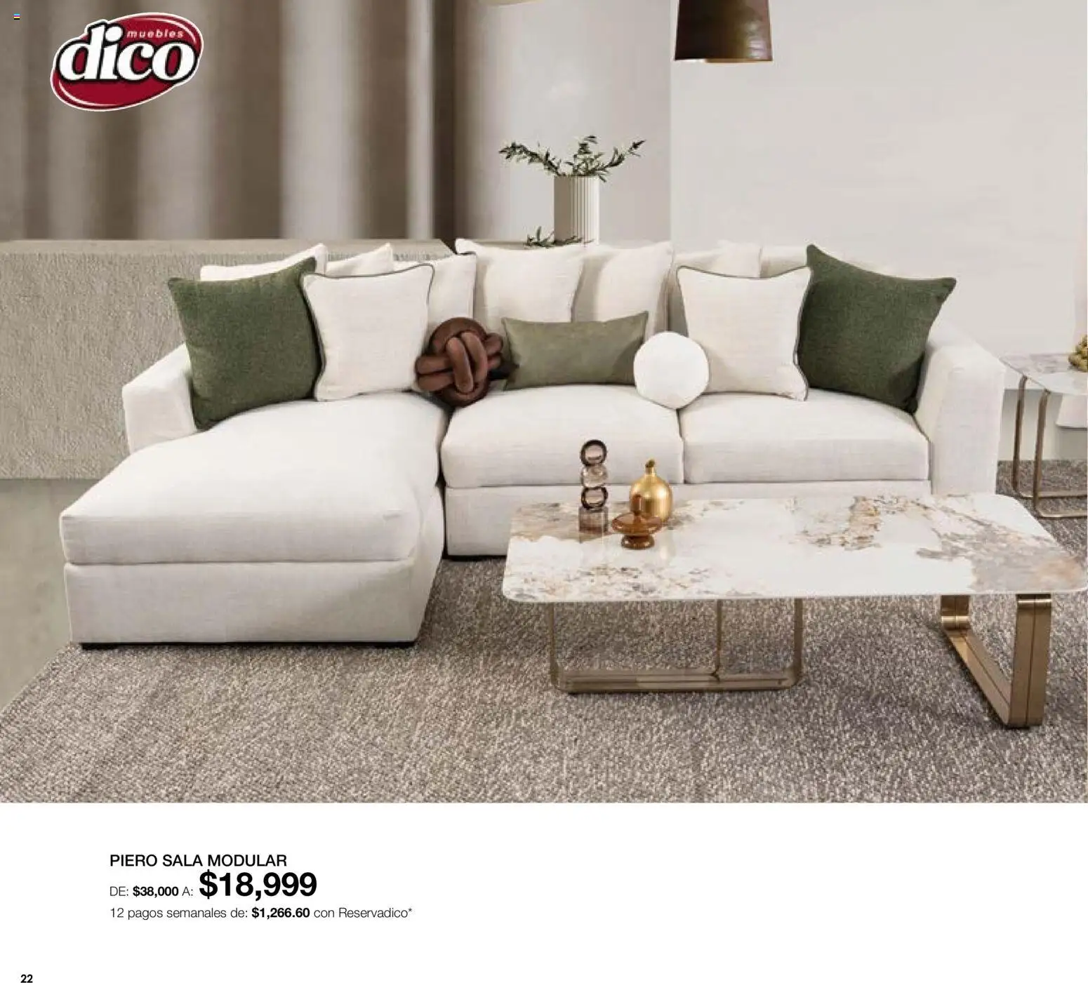 Nuevas ofertas de Muebles Dico válidas en toda la República Mexicana desde el 01/08/2026. ¡Encuentra las mejores ofertas en Muebles Dico catálogo! | Página: 22 | Productos: Modular