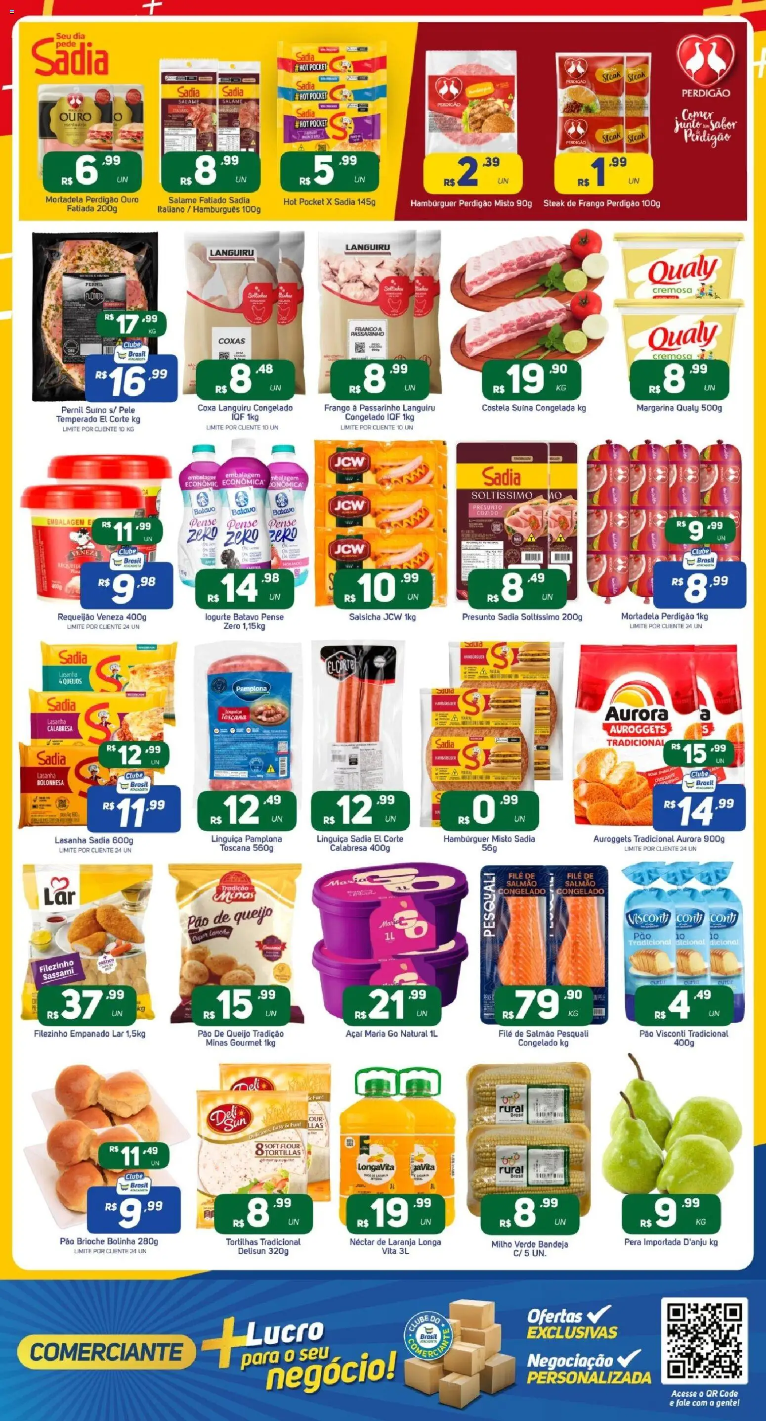 Brasil Atacadista Folheto - válido de 08/09/2026 | Página: 3 | Produtos: Brioche, Salmão, Hambúrguer, Requeijão