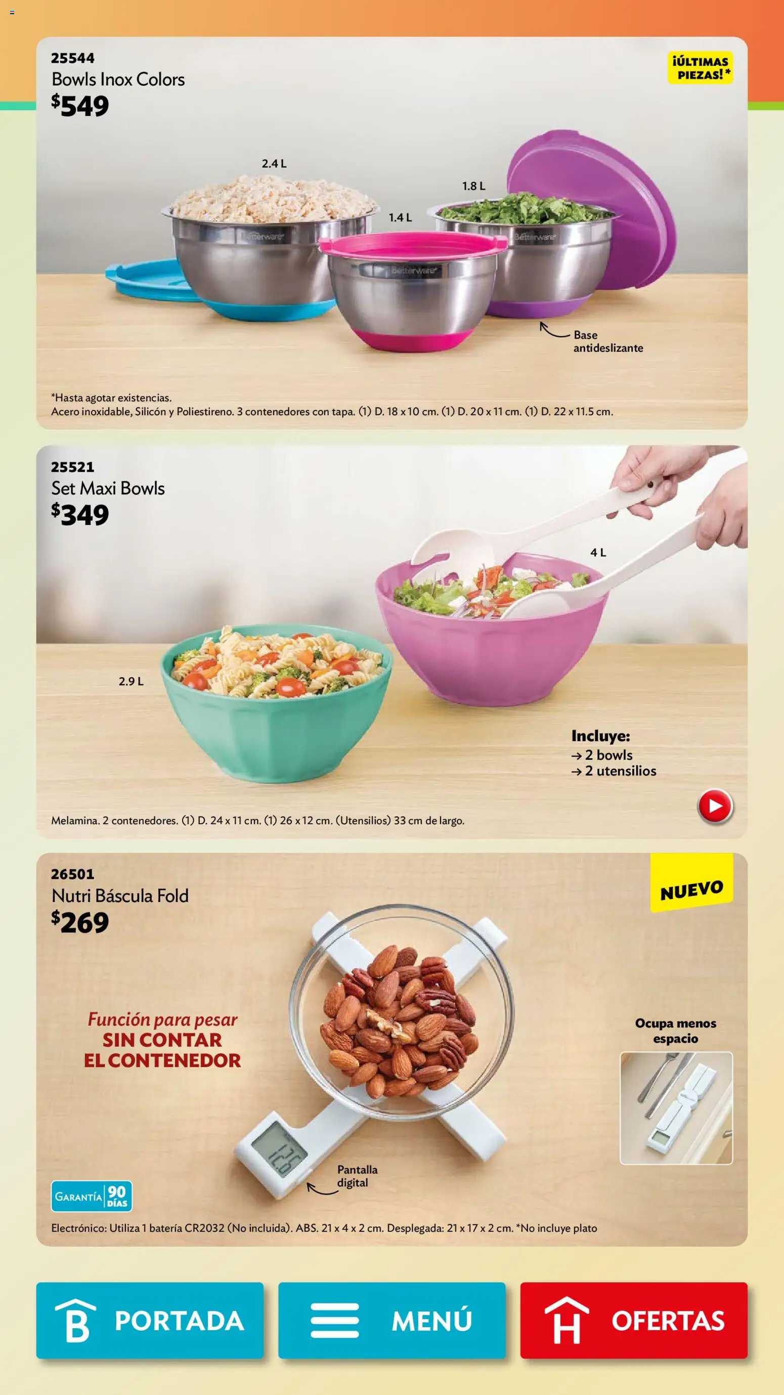 Nuevas ofertas de Betterware válidas en toda la República Mexicana desde el 02/02/2026. ¡Encuentra las mejores ofertas en Betterware campaña 2 2026! | Página: 49 | Productos: Contenedor, Batería