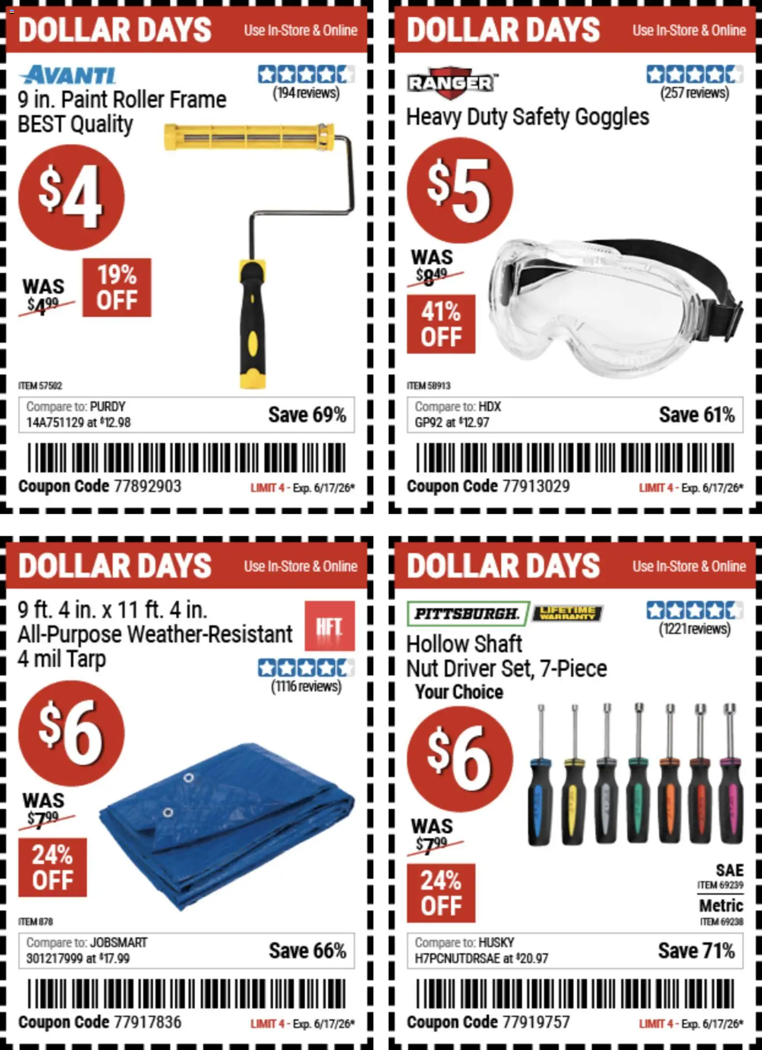 Harbor Freight Dollar Days - valid from 04.06.2026 | Page: 1