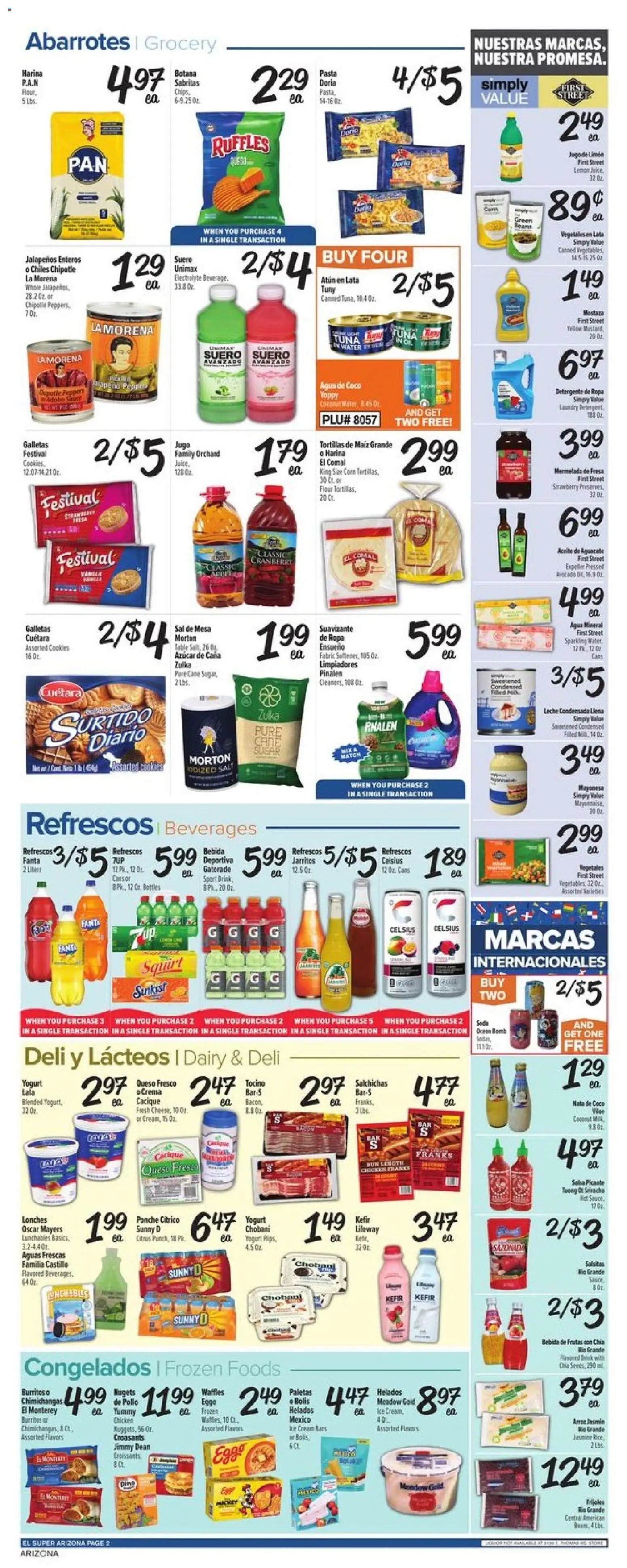 El Super Weekly Ad - AK - valid from 08/12/2026 | Page: 2 | Products: Corn, Pasta, Sugar, Greens